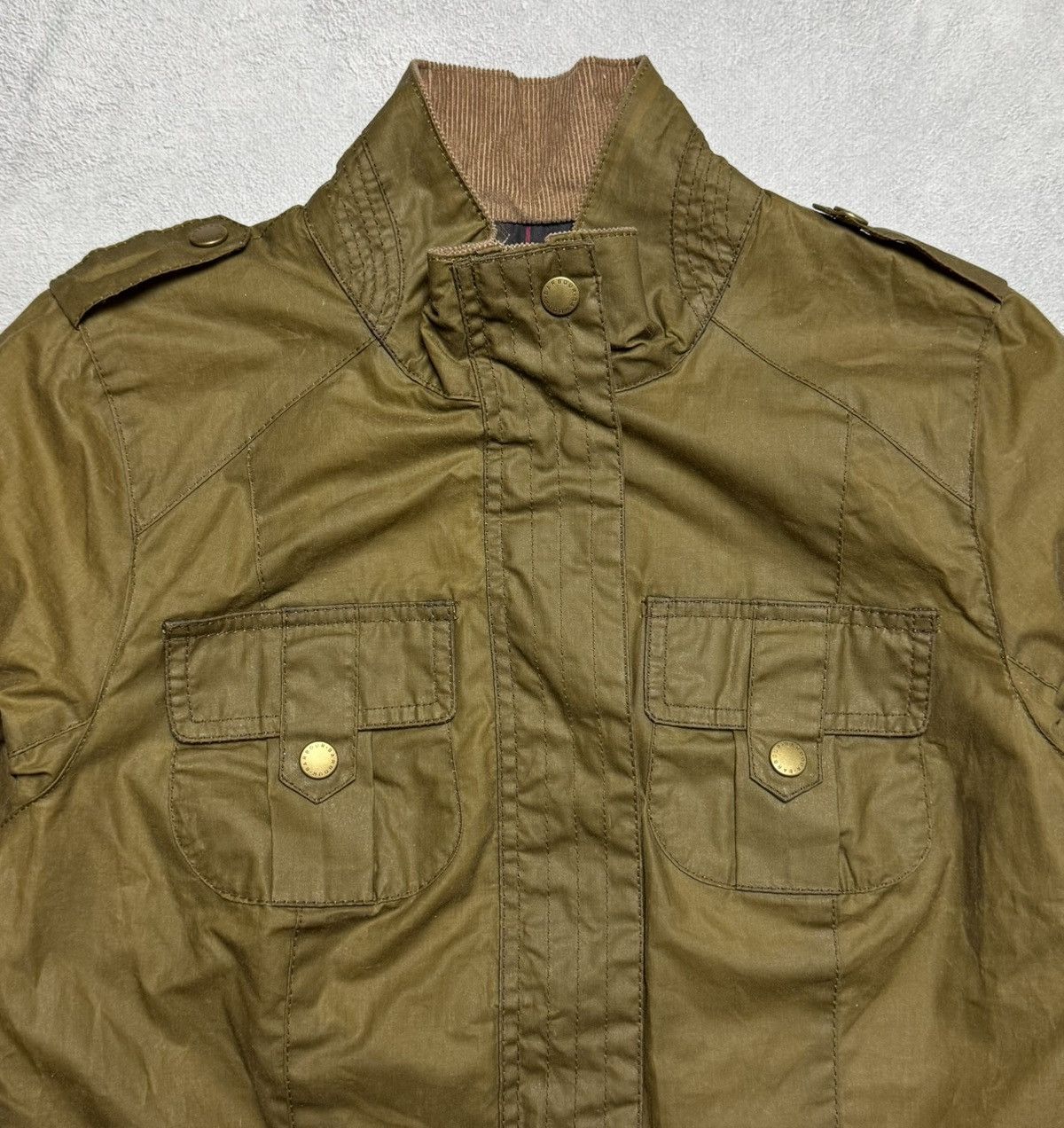 Barbour Barbour Defence Lightweight Wax Cotton Quilted Jacket Size M / US 6-8 / IT 42-44 - 7 Thumbnail
