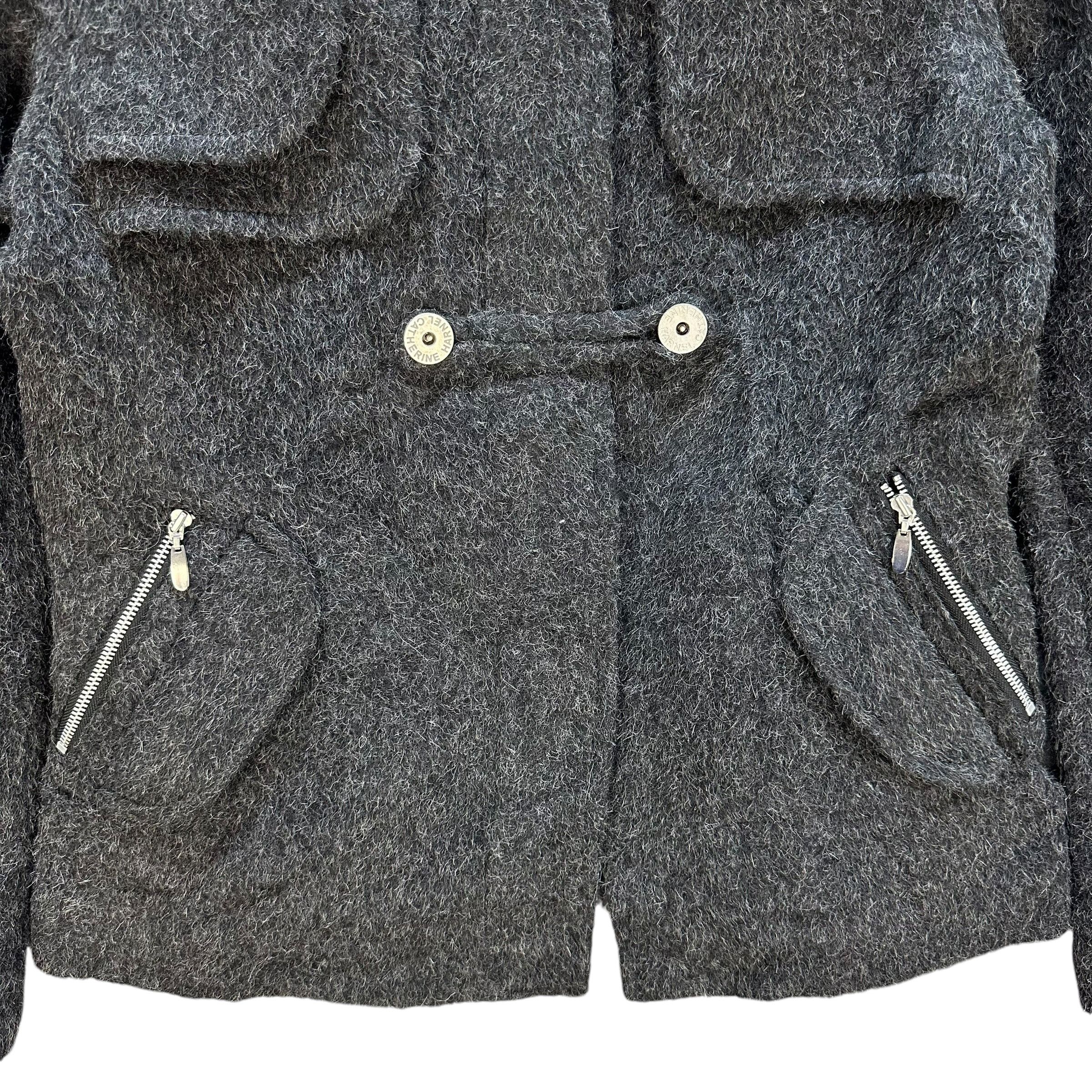 Japanese Brand CATHERINE HARNEL Mohair Wool Hooded Jacket #A52-1210 Size M / US 6-8 / IT 42-44 - 3 Thumbnail