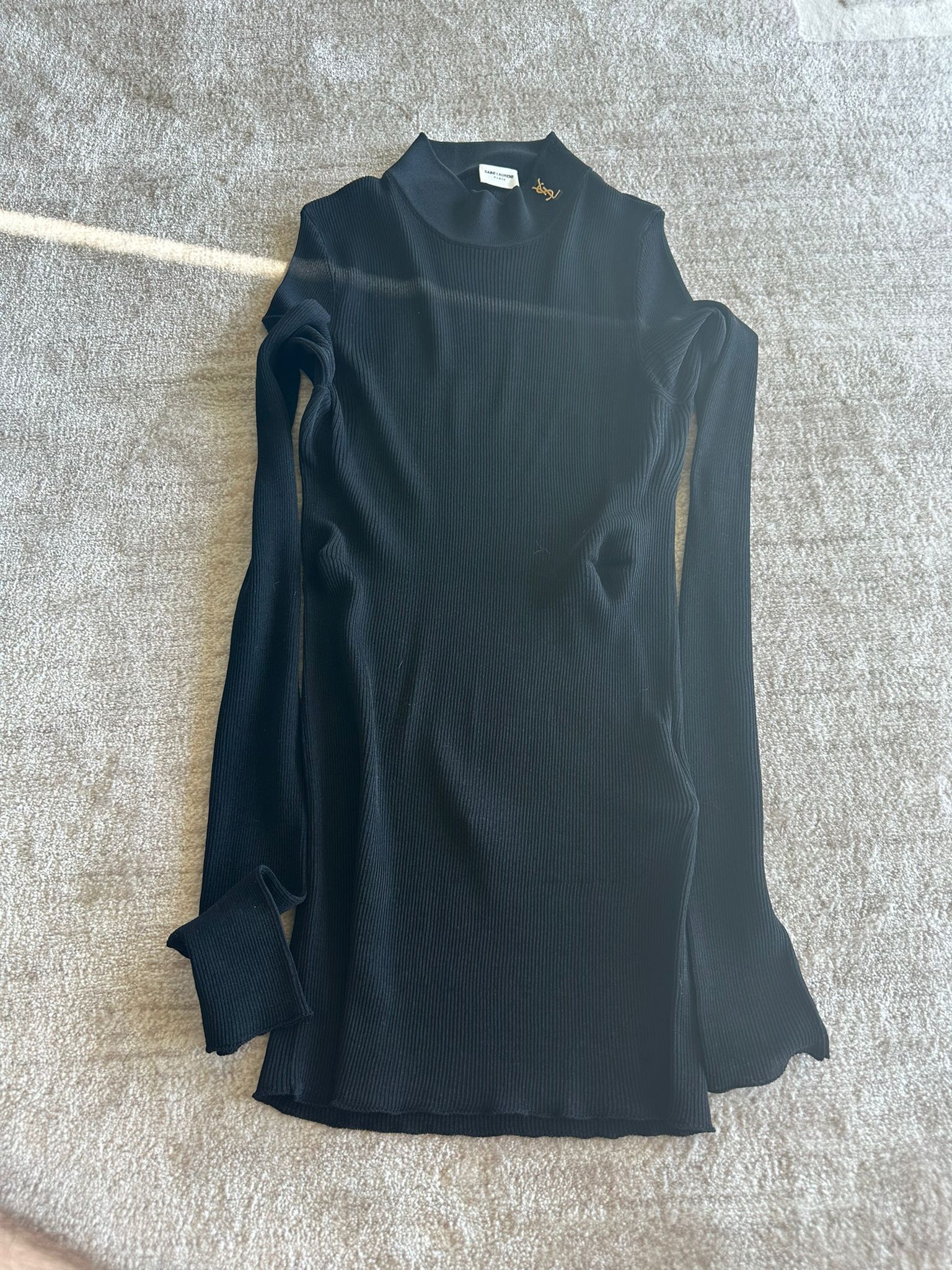 Yves Saint Laurent (RRP $1300) YSL 100% Silk Cassandra Logo Top Size US S / EU 44-46 / 1 - 4 Thumbnail