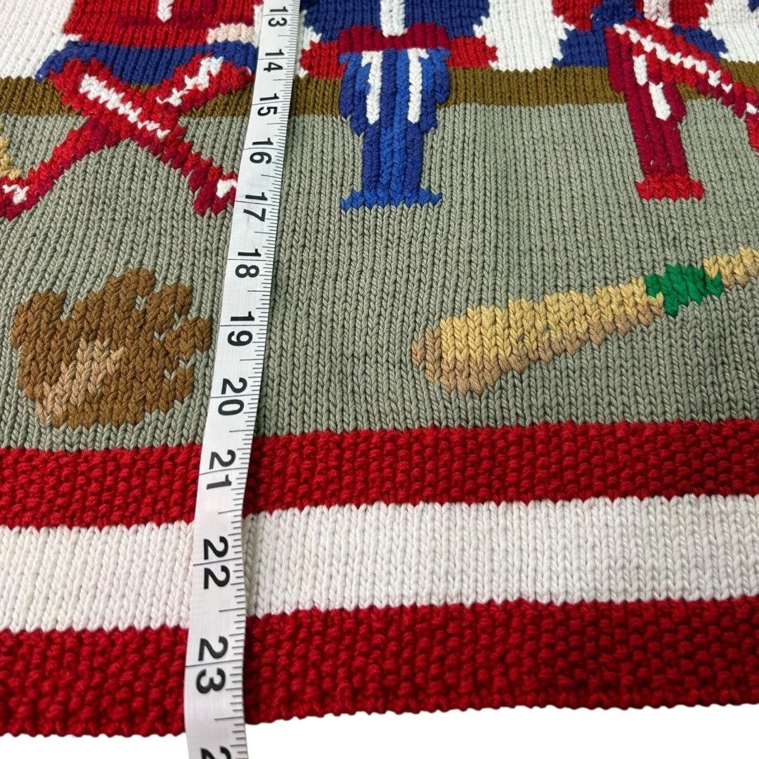 Other Vintage 1988 Berek Hand-Knit Baseball Themed Sweater - Women Size M / US 6-8 / IT 42-44 - 9 Thumbnail