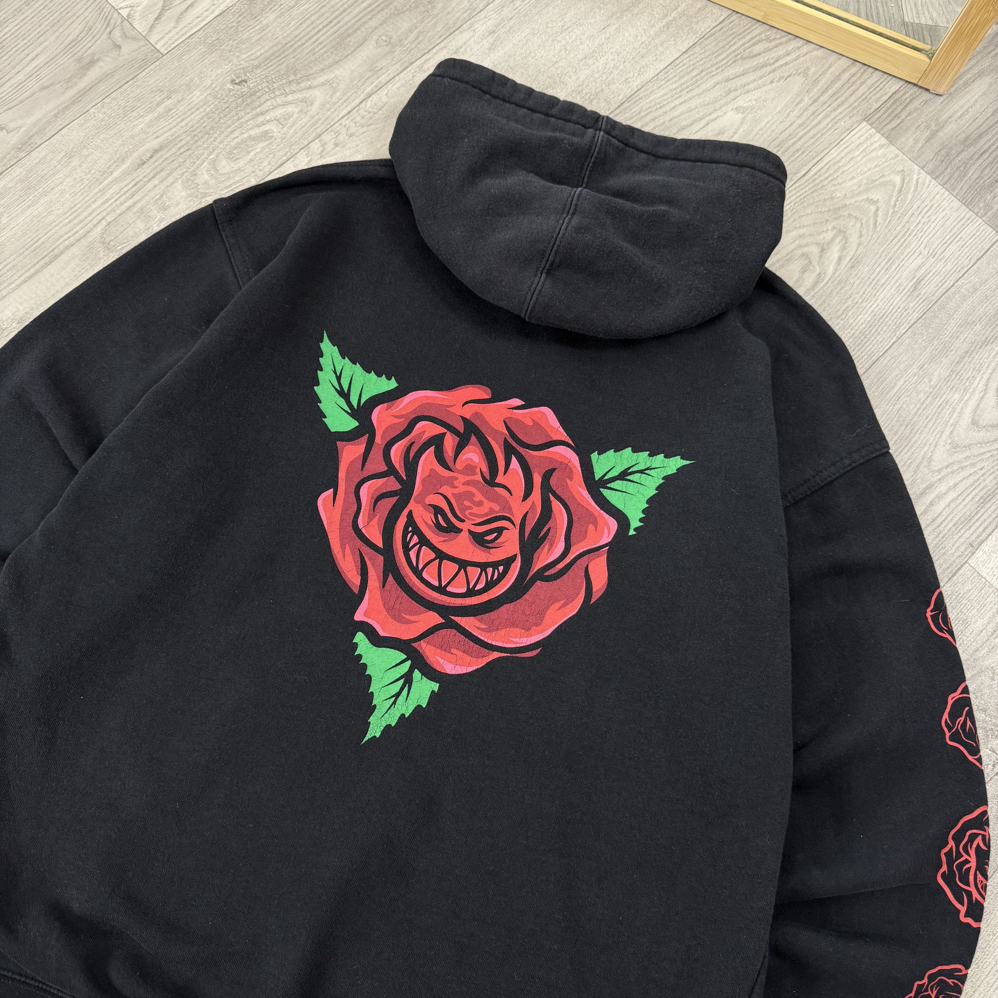 Spitfire Vintage Spitfire Rose Graphic Black Hoodie Hooded Sweat Size US L / EU 52-54 / 3 - 5 Thumbnail