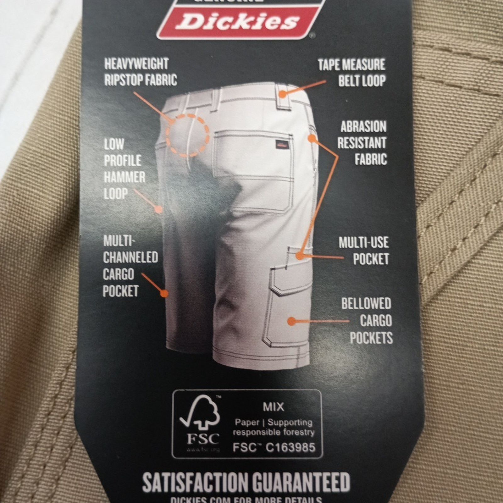 Dickies Dickies Ripstop Cargo Shorts Men’s Size 36 Beige Relaxed Fit Size US 36 / EU 52 - 3 Thumbnail