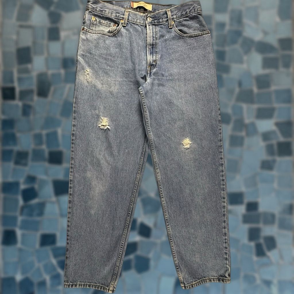 Levi's VINTAGE Levi's 560 Jeans Men 34x30 Comfort Loose Tapered Distressed Baggy 90s Grunge USA Denim Cotton Blue Regular Jeans Mens Size US 34 / EU 50 - 1 Thumbnail