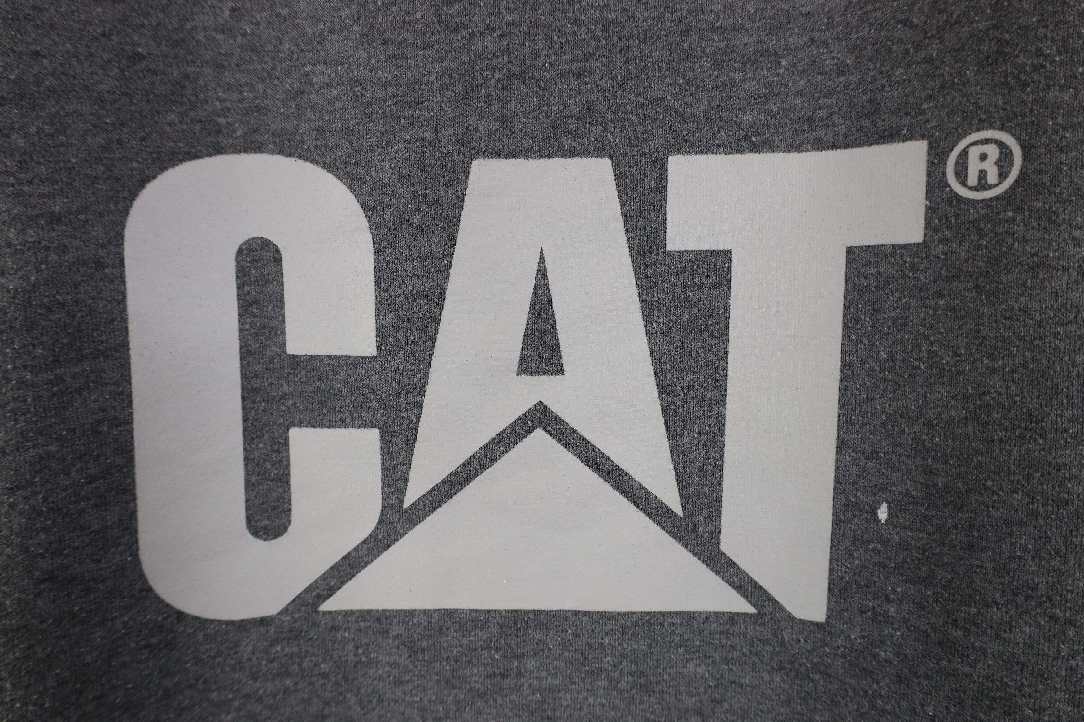 Caterpillar Vintage Y2K Cat Caterpillar Spell Out Big Logo Heavy Hoodie Size US XXL / EU 58 / 5 - 4 Thumbnail