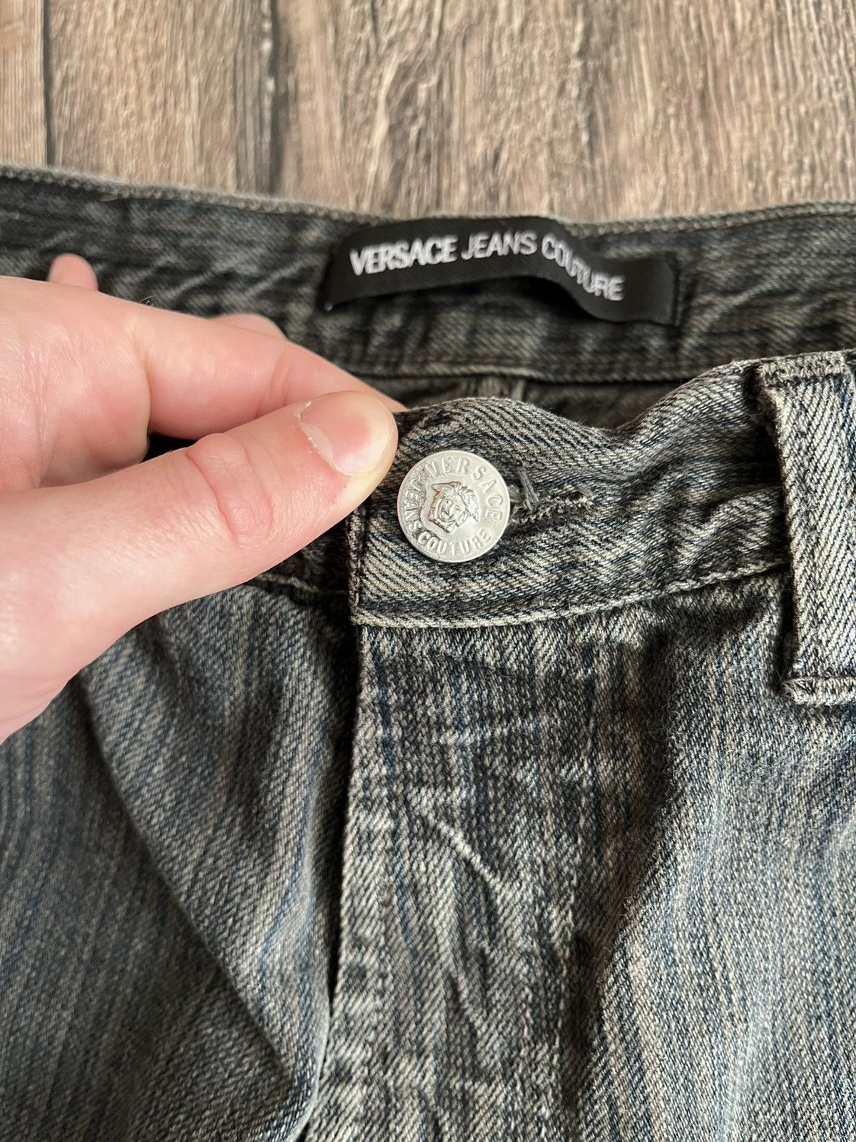 Versace × Versace Jeans Couture Made In Italy Vintage Versace Jeans Couture Striped Denim Size US 34 / EU 50 - 12 Thumbnail