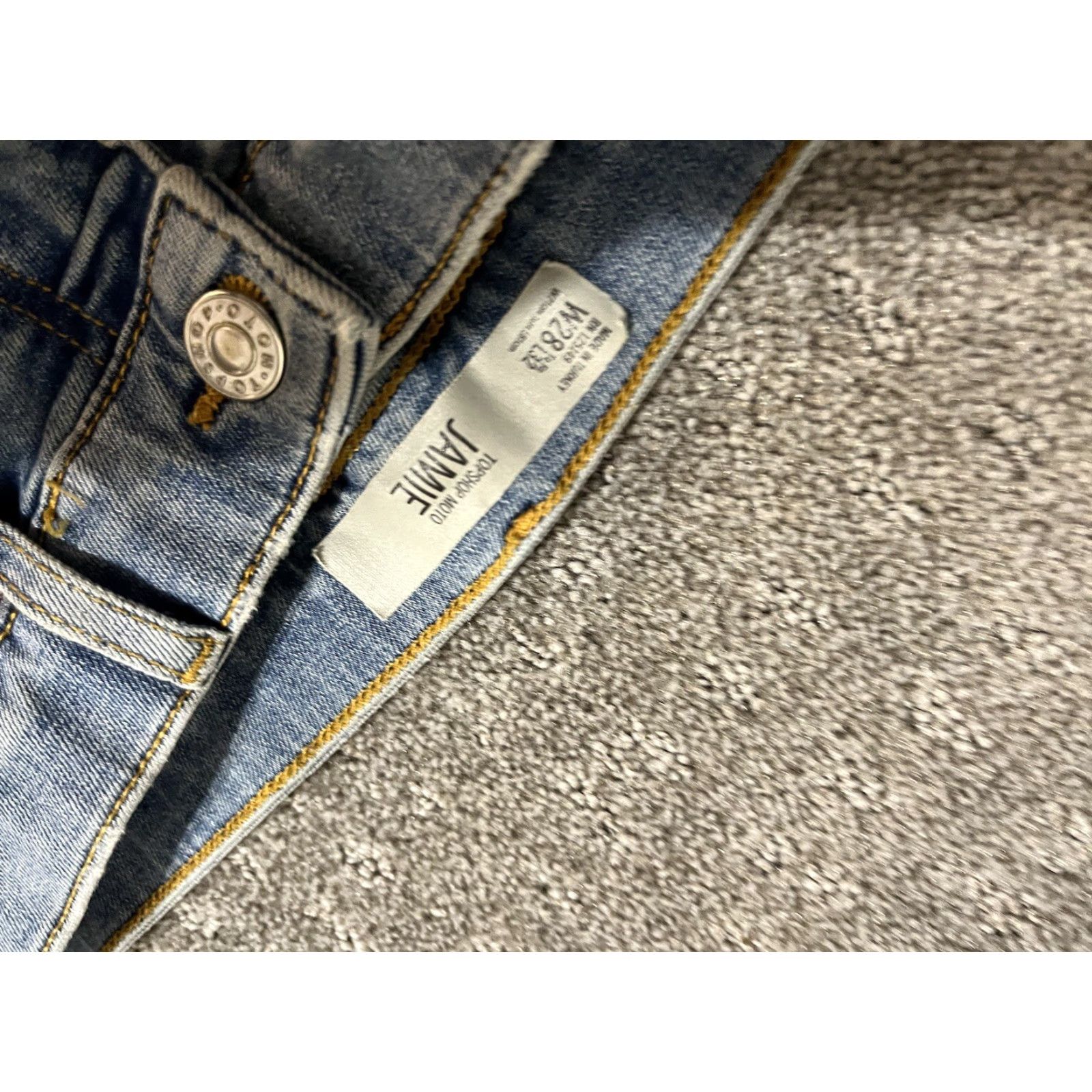 Topshop Topshop Jeans Moto 28 Mid Rise Skinny Medium Blue Denim Casual Women Adult Regular 5-Pocket Design Button Closure Machine Washable Cotton Blend Size 28" / US 6 / IT 42 - 5 Thumbnail
