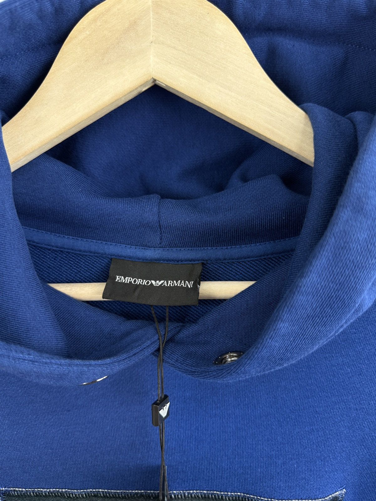 Emporio Armani 🇮🇹❗️New Emporio Armani Milano Luxury Hoodie Blue Size US L / EU 52-54 / 3 - 9 Thumbnail