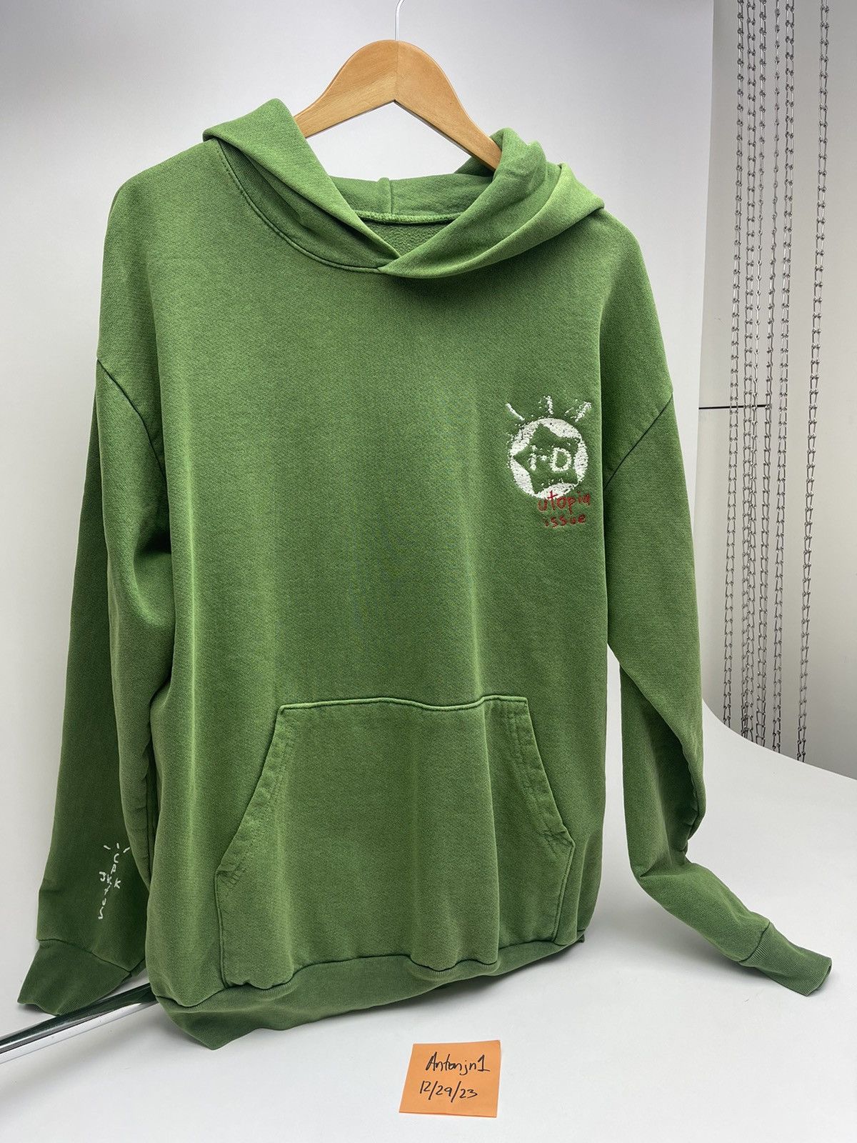 image of (Never Worn) Utopia Travis Scott I.d. Magazine Hoodie XL in Green, Men's