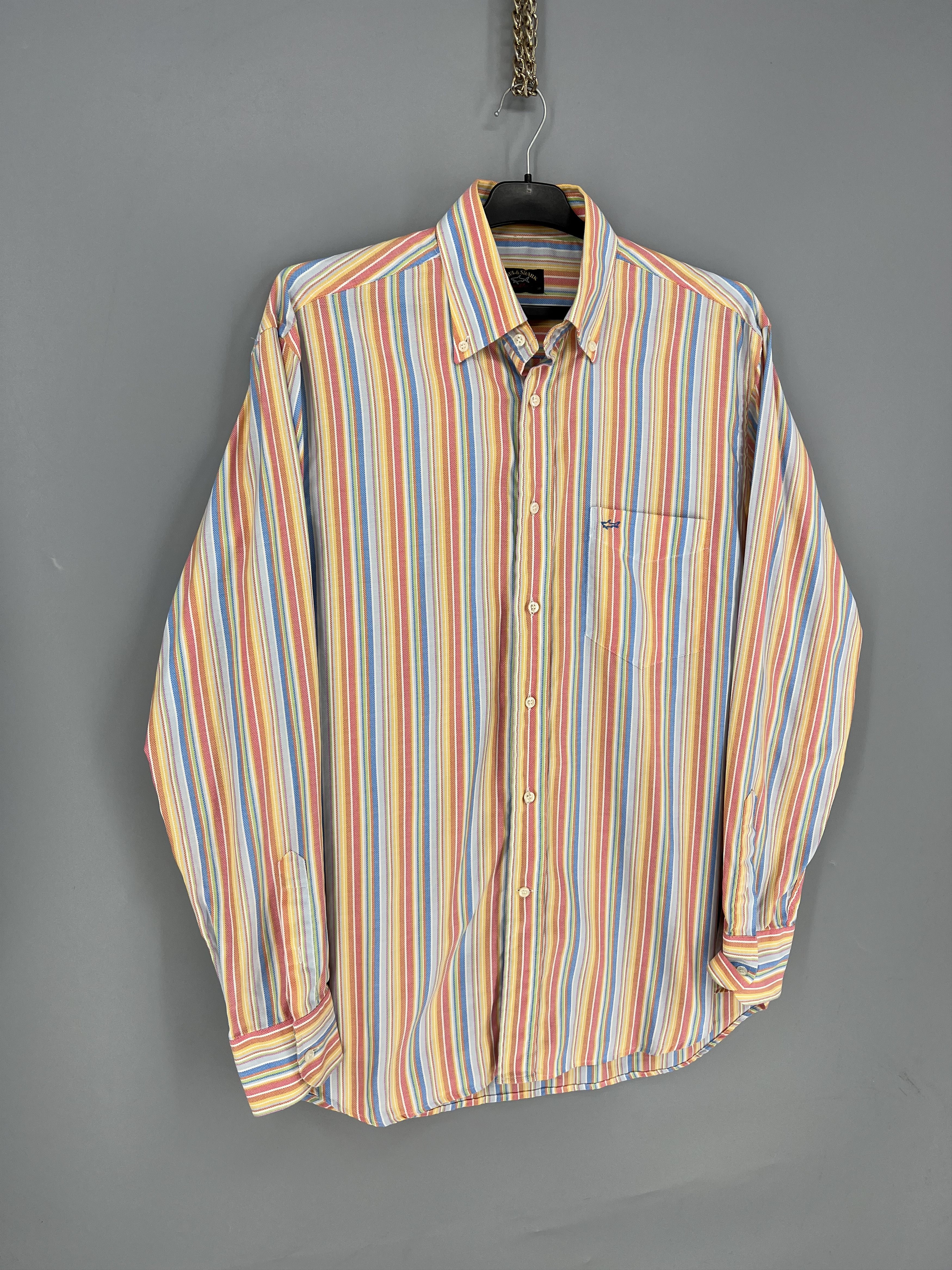Paul & Shark Paul & Shark Dress Shirt Mens Multicolor Striped Long Size US M / EU 48-50 / 2 - 2 Thumbnail