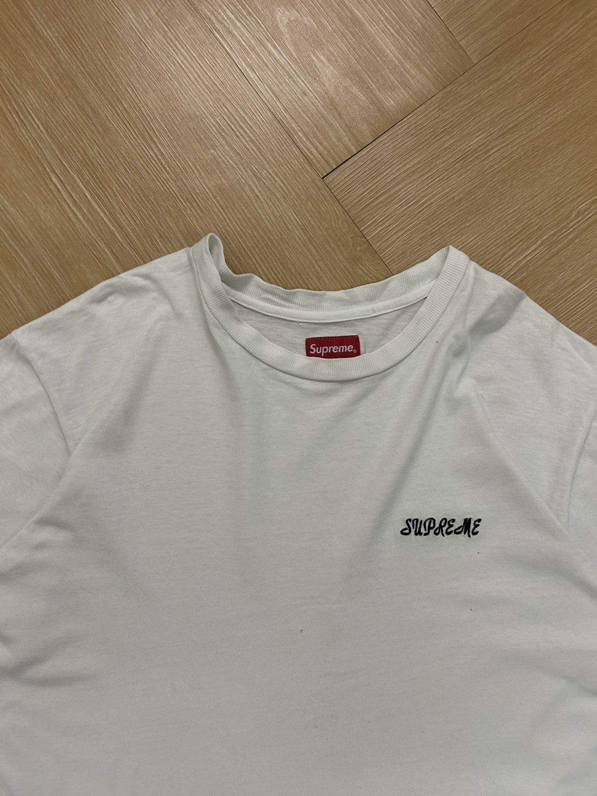 Supreme Supreme Washed Script Short-Sleeve Top 'White' Size US M / EU 48-50 / 2 - 5 Thumbnail