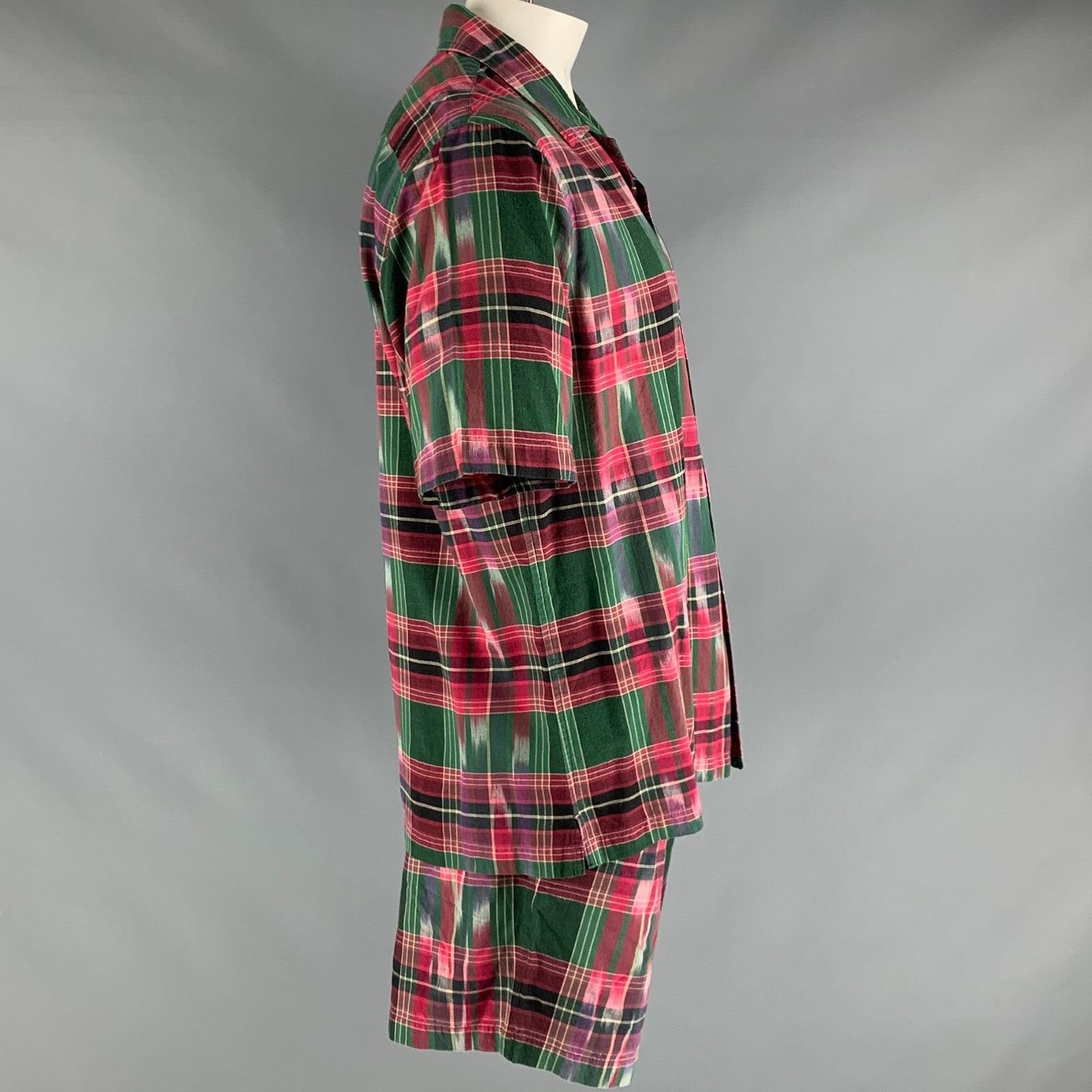 Todd Snyder TODD SNYDER Size XL Green Red Plaid Cotton Set Size US XL / EU 56 / 4 - 4 Thumbnail