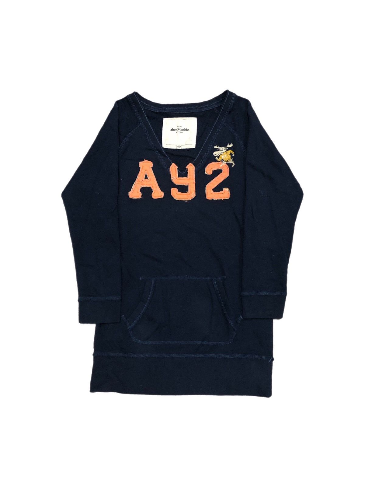 Abercrombie & Fitch Abercrombie Sweatshirt Dress Moose Logo Long Sleeve Tunic Size XL / US 12-14 / IT 48-50 - 1 Thumbnail