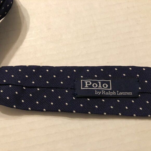 Polo Ralph Lauren polo Ralph Lauren men's new navy silk tie 3 3/4" X 58" Size ONE SIZE - 4 Thumbnail