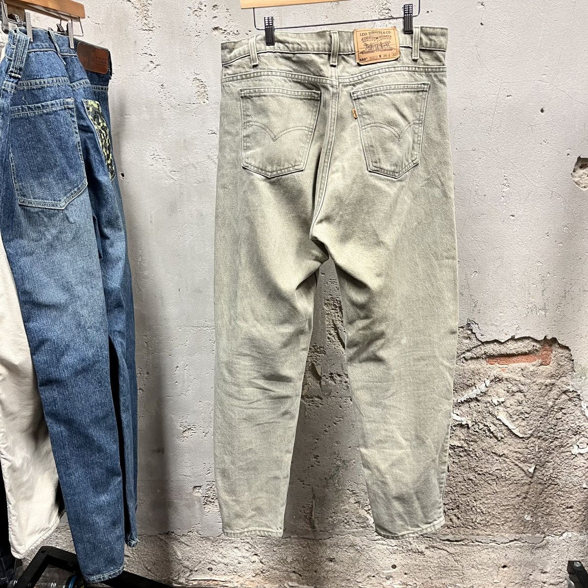 Levi's × Vintage Vintage 90s Levis Gray-Taupe Denim USA Made Distressed Size US 36 / EU 52 - 2 Thumbnail