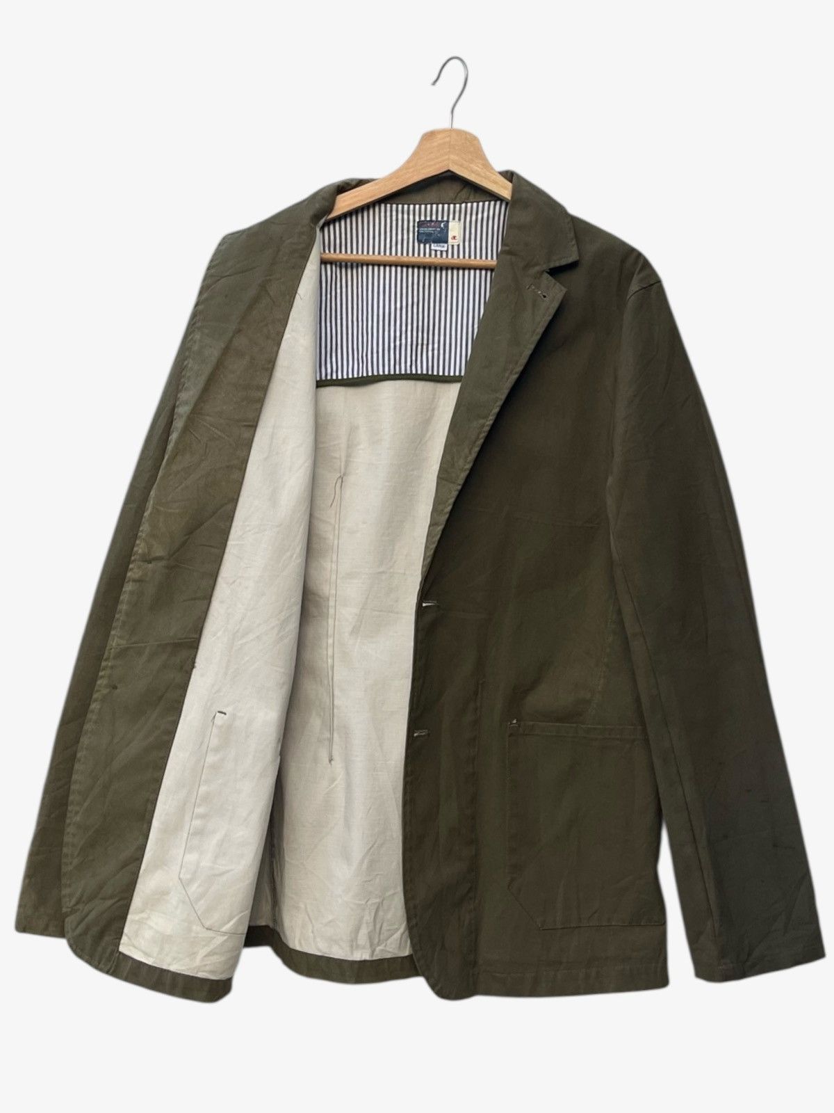 Universal Works Ash Trap Hard Cotton Chore Jacket Olive Green Size US L / EU 52-54 / 3 - 3 Thumbnail