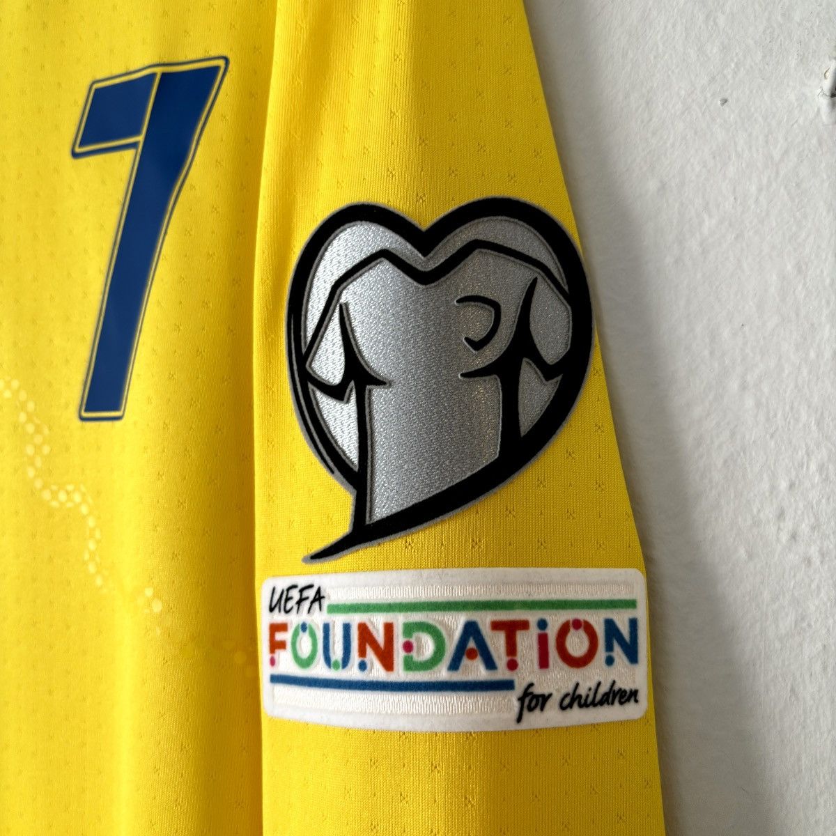 Joma 2023 2024 GAME ISSUE Ukraine National Sudakov Soccer Jersey Size US M / EU 48-50 / 2 - 7 Thumbnail