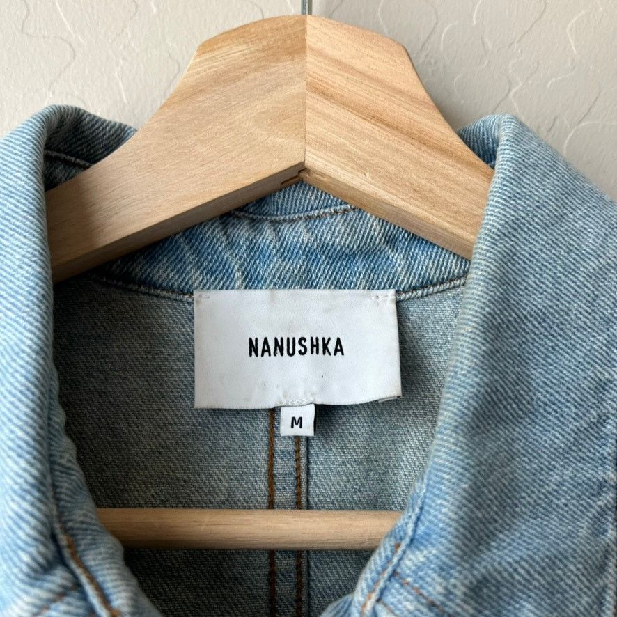 Nanushka Nanushka Dress Denim Short Sleeve 80s Wash Blue Belted M Size M / US 6-8 / IT 42-44 - 4 Thumbnail