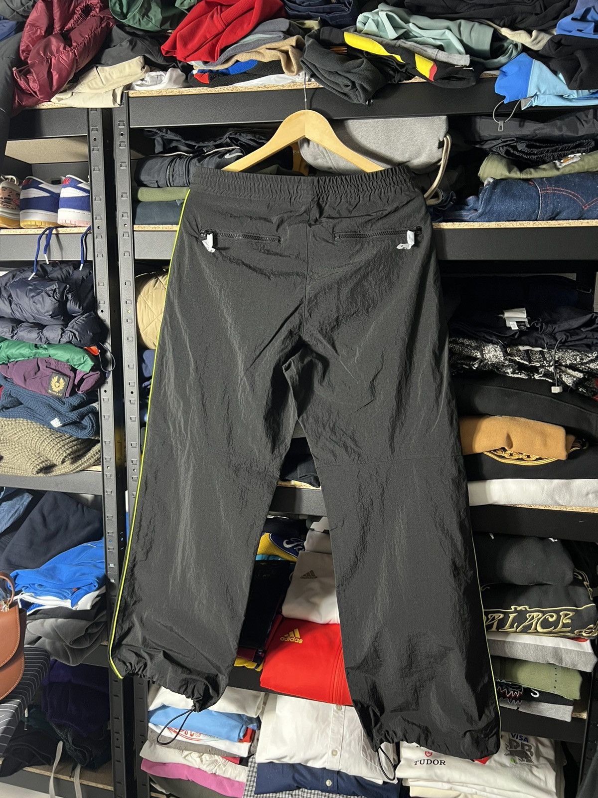 Diesel Diesel Crinkle Nylon Tech Track Pants Black/Neon Size 48 W32 Size US 32 / EU 48 - 8 Thumbnail