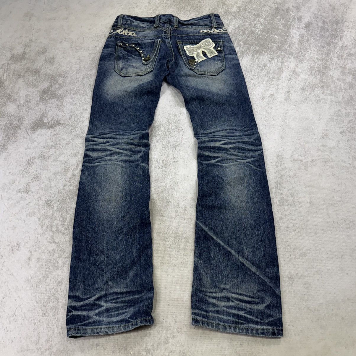 Japanese Brand Y2K yoshitomo nara lolita washed distressed flared jeans Size 32" / US 10 / IT 46 - 1 Thumbnail