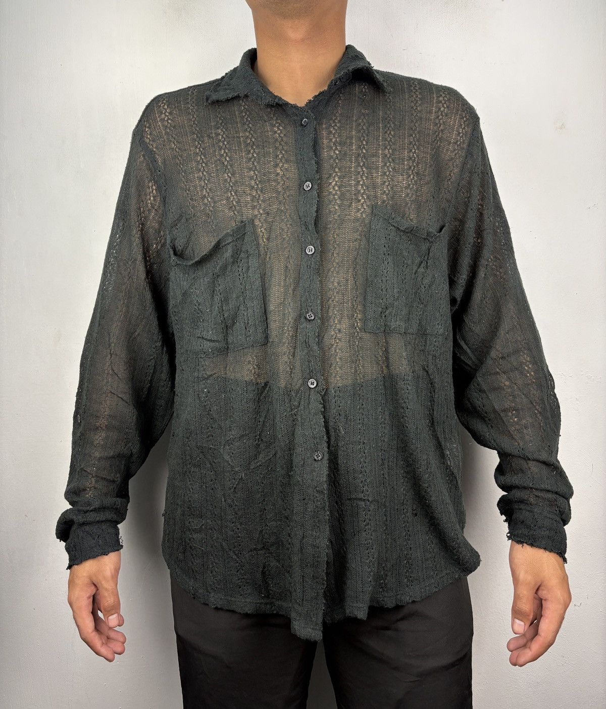If Six Was Nine Vintage Azul Long Sleeve Shirt Curt Cobain Punk Style Size US M / EU 48-50 / 2 - 1 Thumbnail
