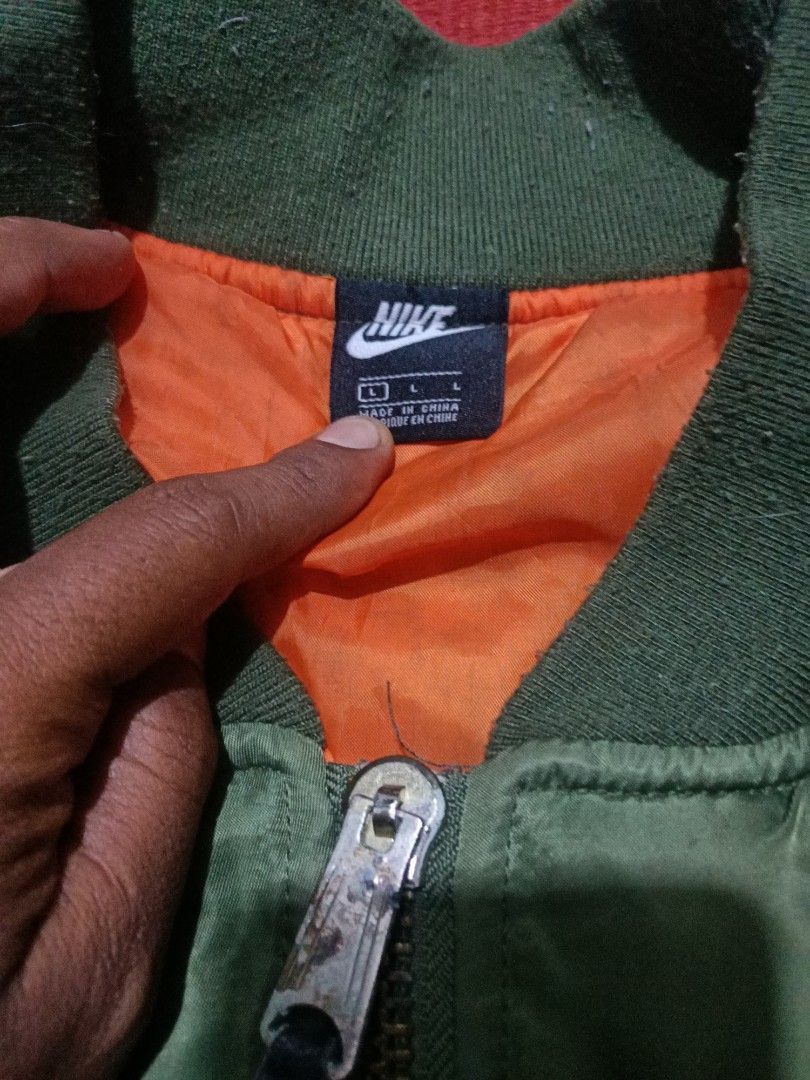 Nike × Vintage Nike flight jacket big swoosh boxy fit Size US L / EU 52-54 / 3 - 10 Thumbnail