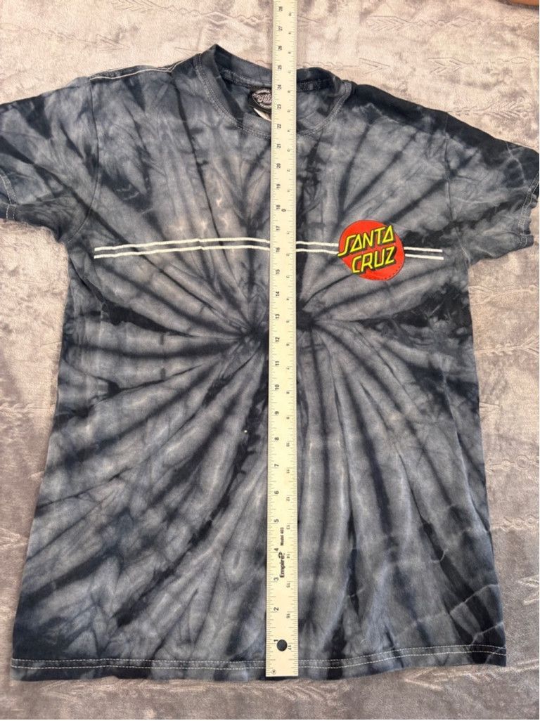 Santa Cruz Skateboards Men's Santa Cruz T-shirt Size S Gray Tie Dye Size US M / EU 48-50 / 2 - 5 Thumbnail