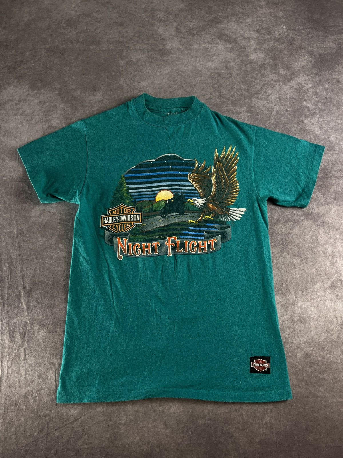 Harley Davidson VTG 1990 Harley-Davidson Night Flight T Shirt M Size Size US M / EU 48-50 / 2 - 1 Thumbnail