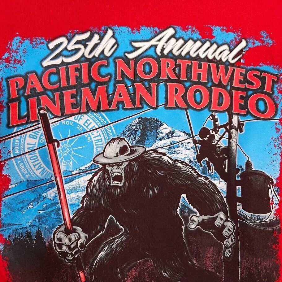 Other Pacific Northwest Lineman Rodeo T Shirt Mens Size Small Red Size US S / EU 44-46 / 1 - 4 Thumbnail