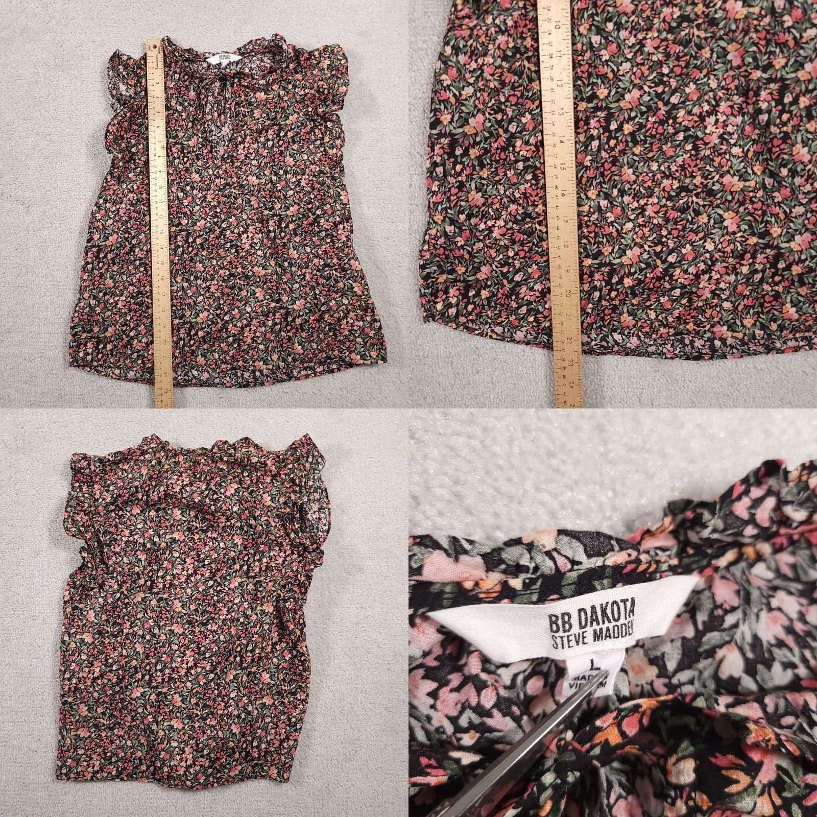 Steve Madden Steve Madden BB Dakota Tank Women's L Floral Boho Sleeveless Blouse Size L / US 10 / IT 46 - 8 Thumbnail