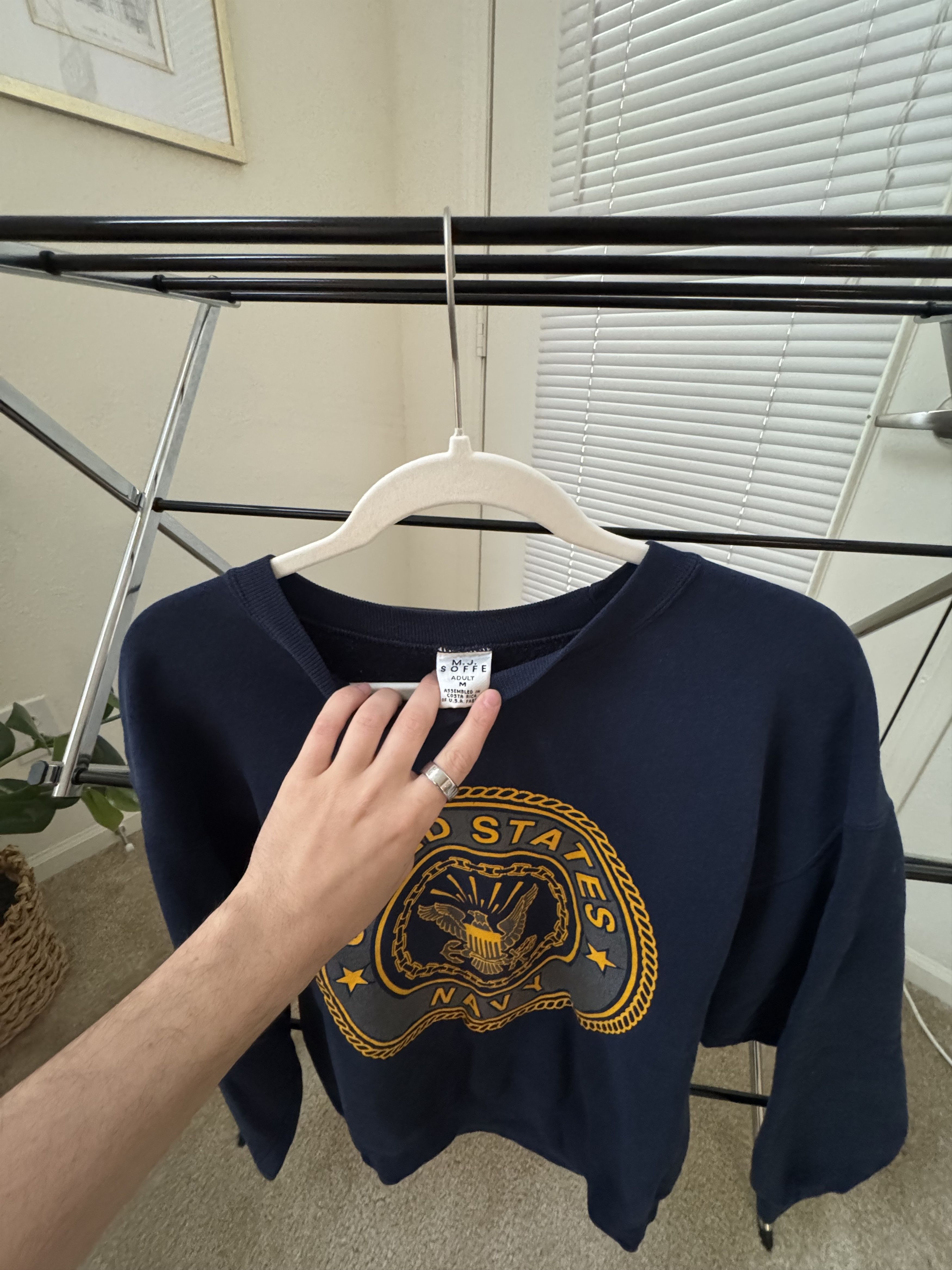 Vintage VINTAGE United States Navy Crewneck Sweatshirt Size US M / EU 48-50 / 2 - 2 Thumbnail