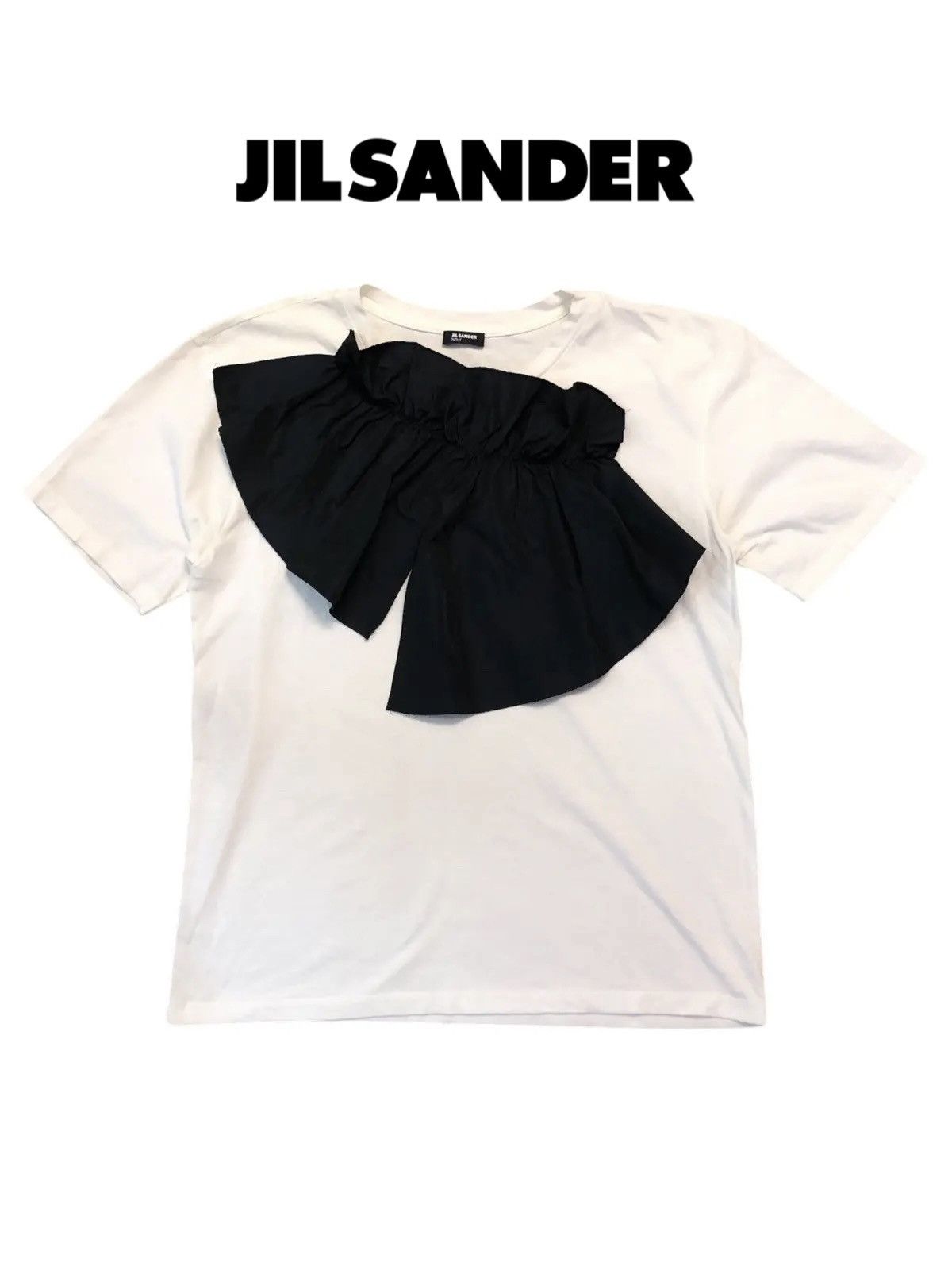 Jil Sander Jil Sander Navy Nylon Ribbon/Ruffle Shirt Size US XS / EU 42 / 0 - 1 Thumbnail