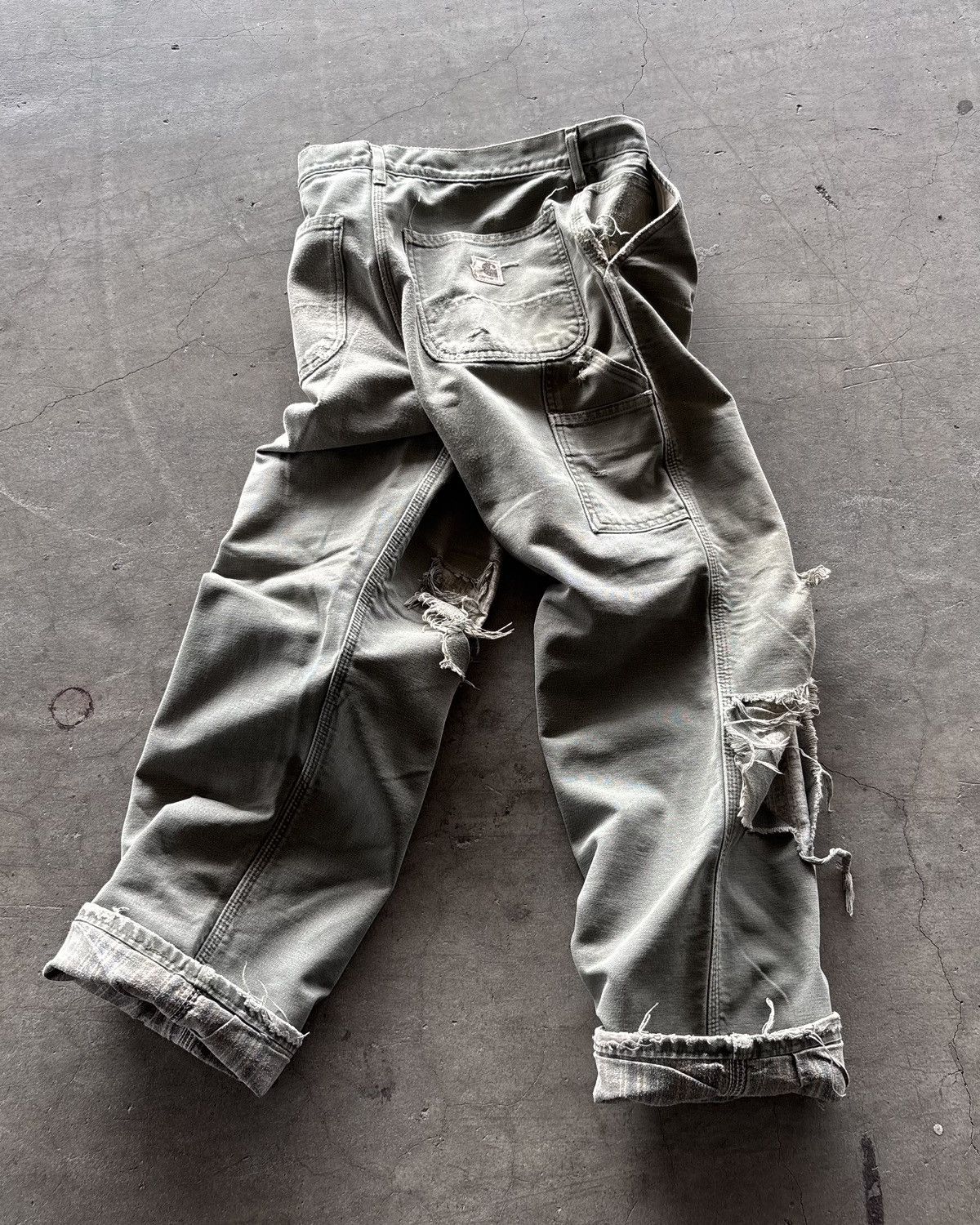 Carhartt 🔥Vintage Carhartt Distressed Tartan Lined Carpenter Size US 31 - 1 Thumbnail