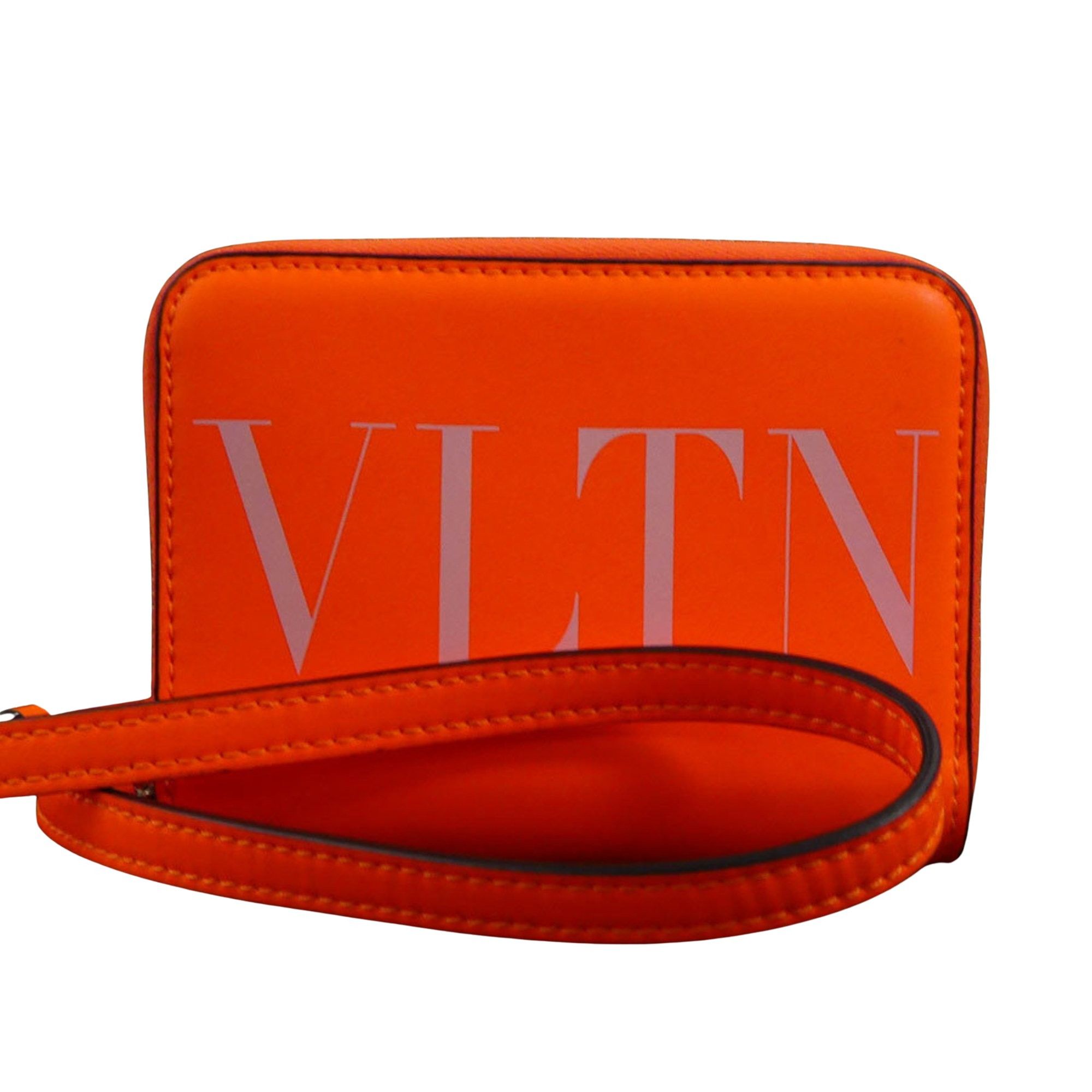 2024 Valentino Garavani VLTN Tri-Fold Leather Wallet On Strap