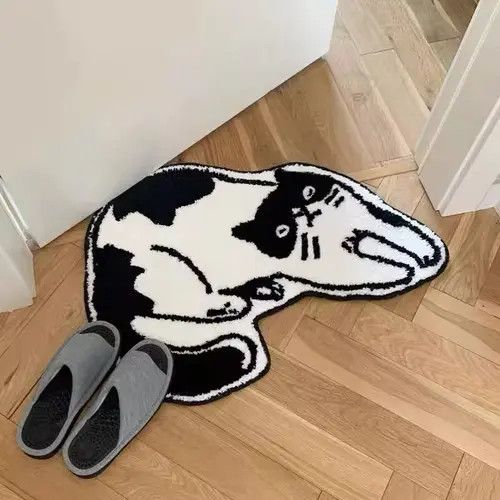 VIBE Design Soft Home Bedroom Cat Print Rug Carpet Size ONE SIZE - 5 Thumbnail