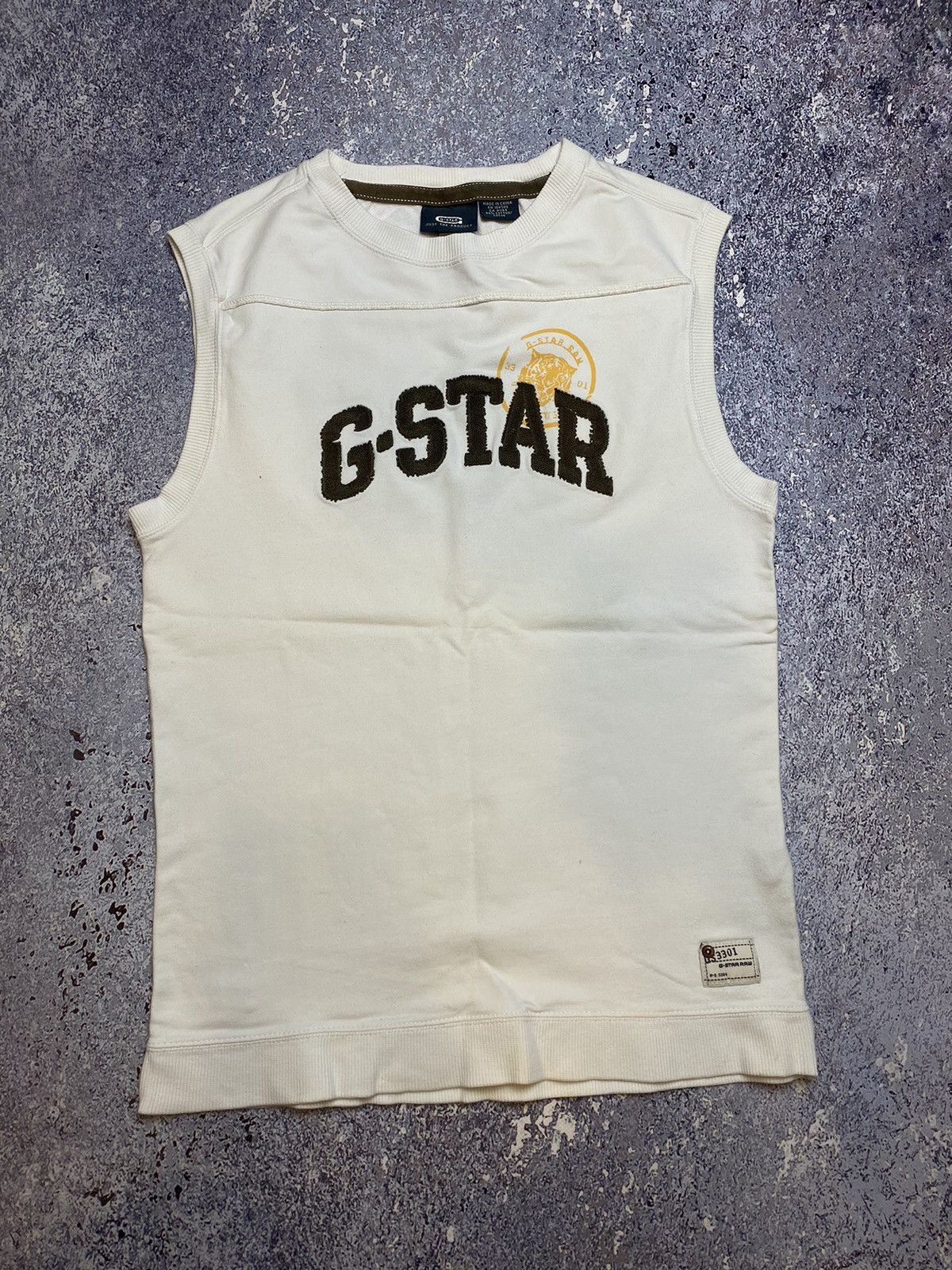 G-Star × Vintage 💥AVANT-GARDE G-STAR RAW WHITE SLEEVELESS TANK TOP Size US S / EU 44-46 / 1 - 1 Thumbnail