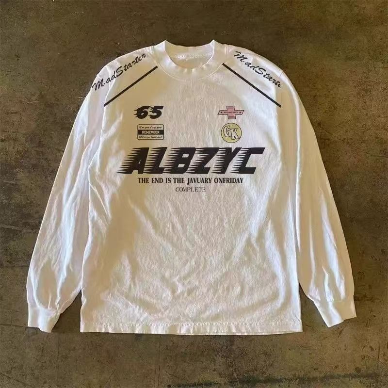 Vintage Racing Graphic Long Sleeve Tee Size US M / EU 48-50 / 2 - 1 Thumbnail