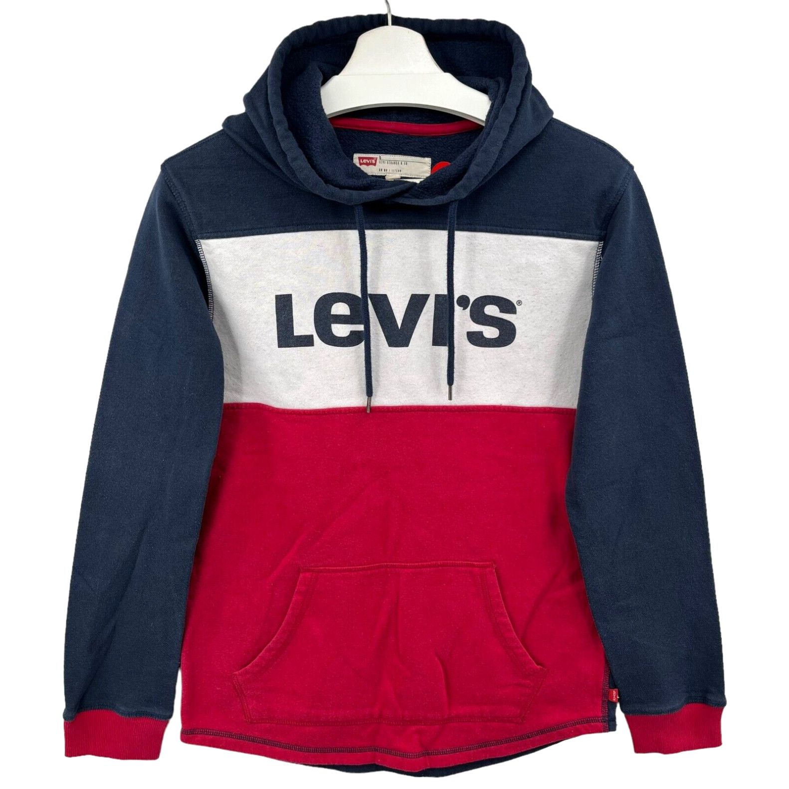 Levi s Levi s Hoodie Sweatshirt Adult Small Spellout Pocket Long Sleeve Colorblock Grailed