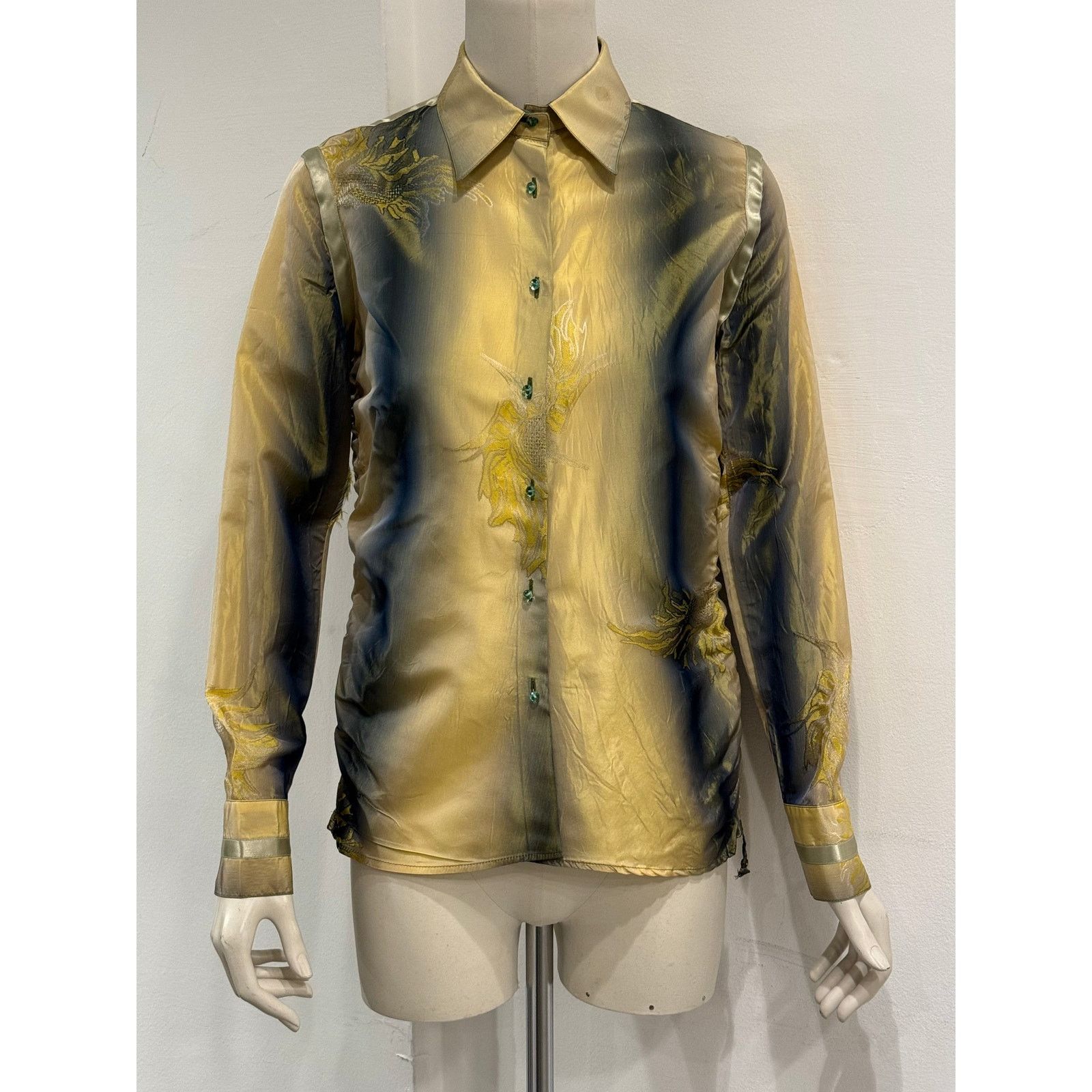 Roberto Cavalli 2000s Cavalli iridescent embroidered shirt Size M / US 6-8 / IT 42-44 - 8 Thumbnail