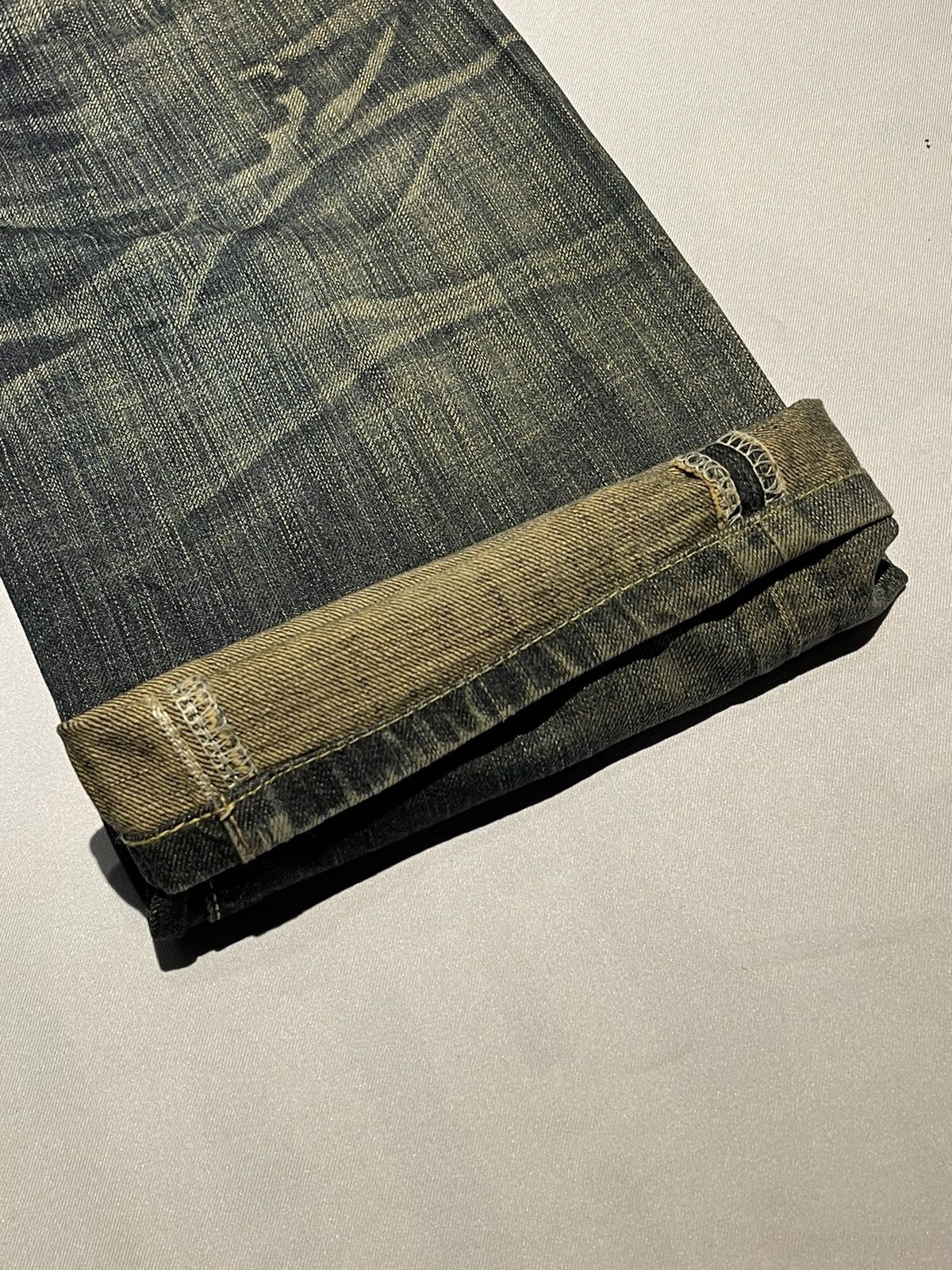 Edwin × Jean × Vintage RARE Edwin 503 Blue Trip Distressed Jeans Pant Size US 32 / EU 48 - 8 Thumbnail