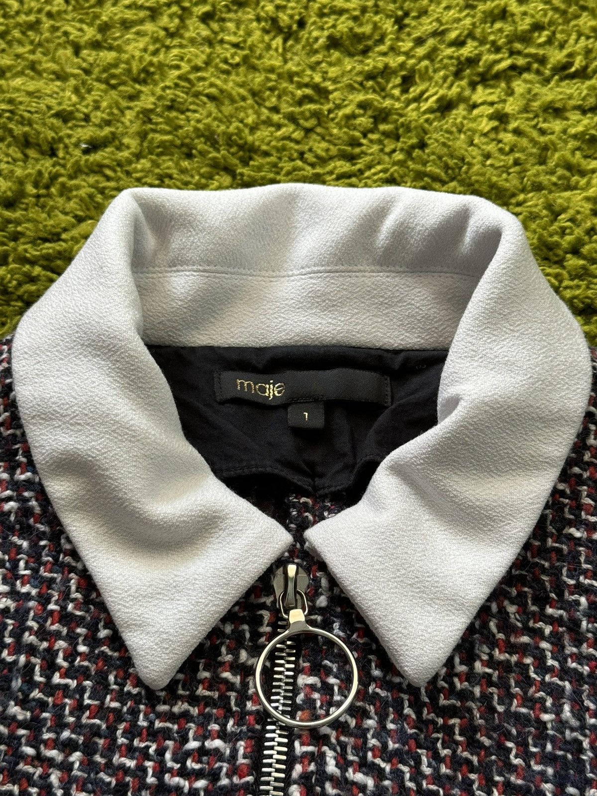 Designer × Maje Maje oldmoney style wool blend tweed skirt Size XS / US 0-2 / IT 36-38 - 3 Thumbnail