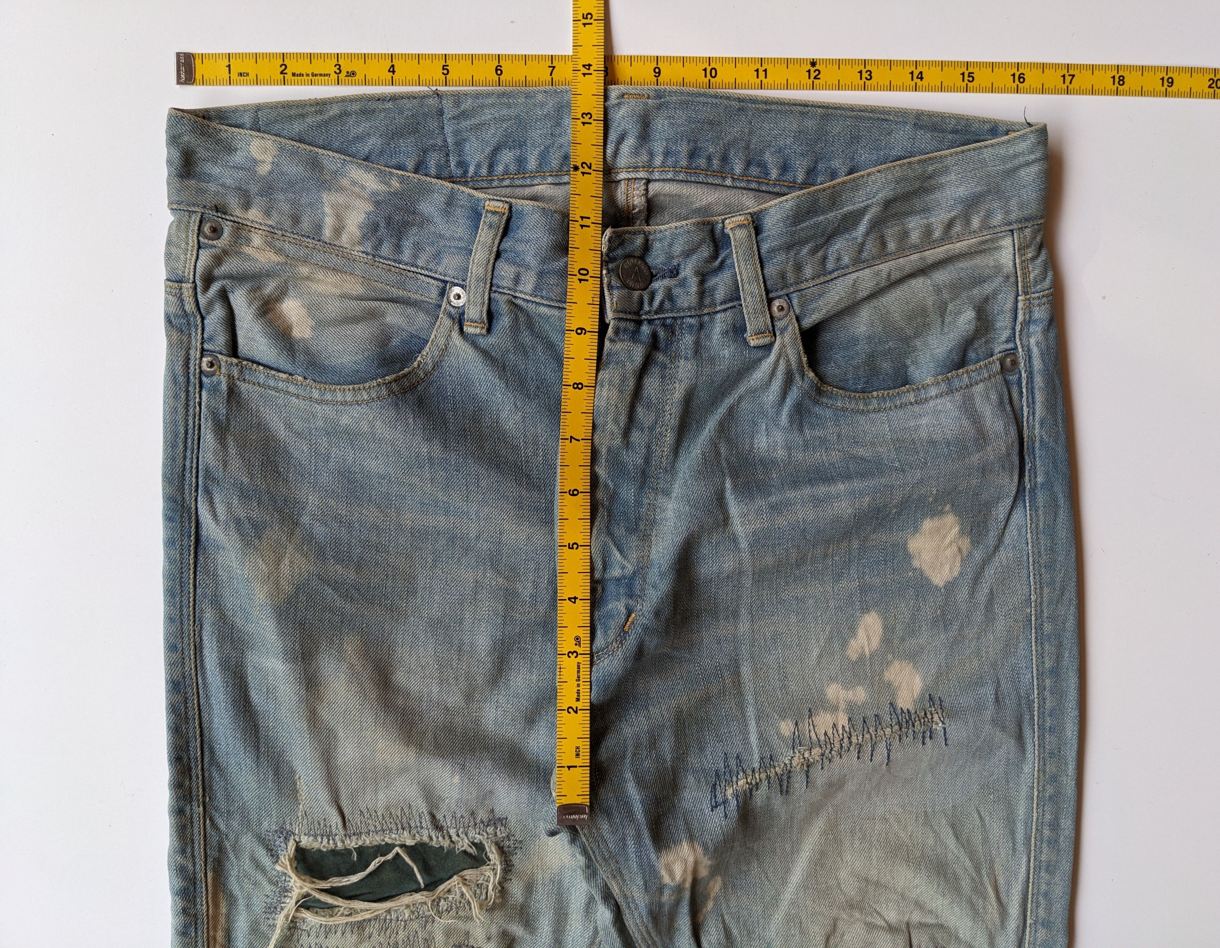 If Six Was Nine × Japanese Brand Acanthus ripped destroy straight jeans Size US 33 - 10 Thumbnail