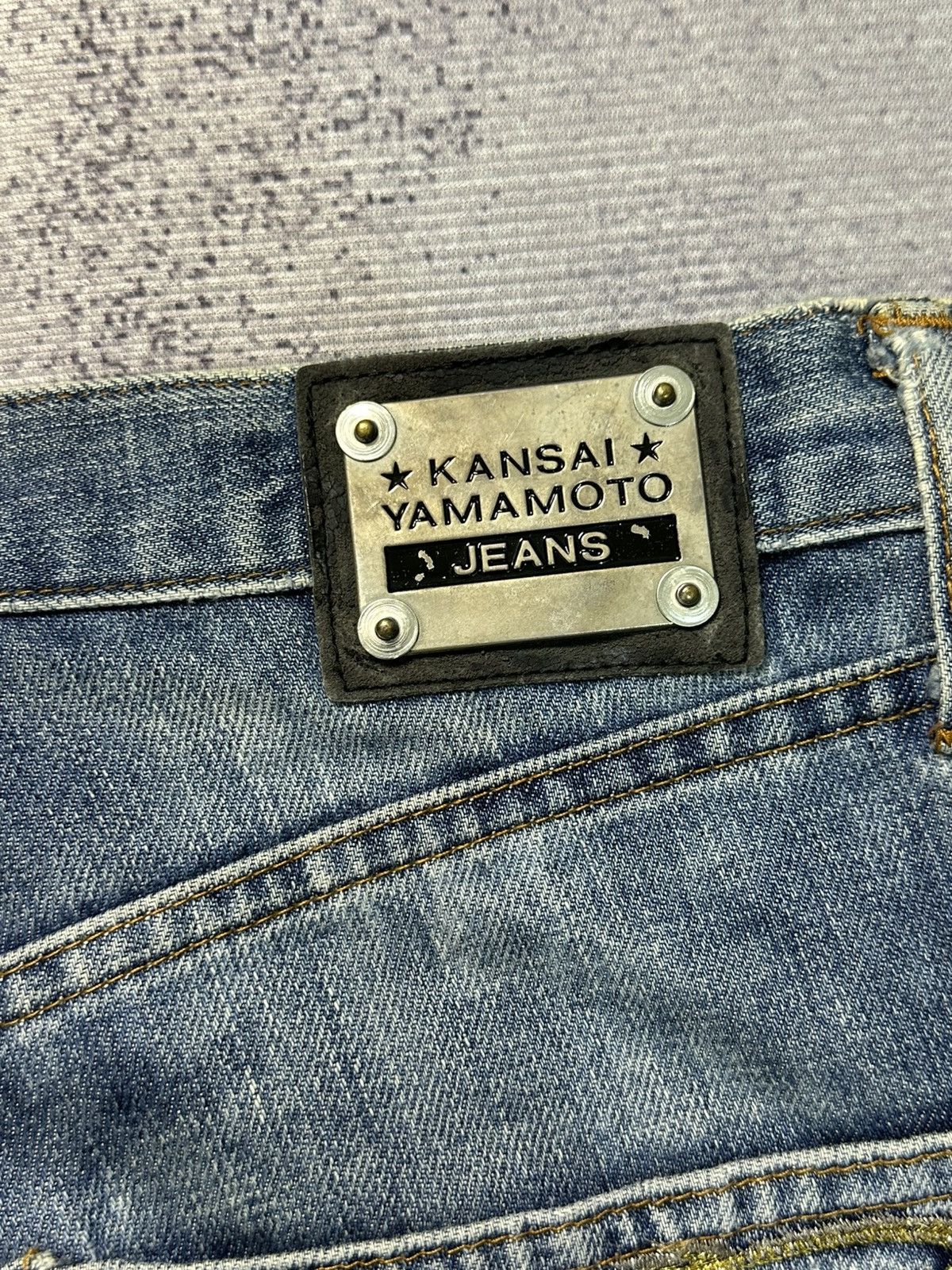 Kansai Yamamoto Kansai Yamamoto Baggy Washed Jeans Size US 32 / EU 48 - 15 Thumbnail