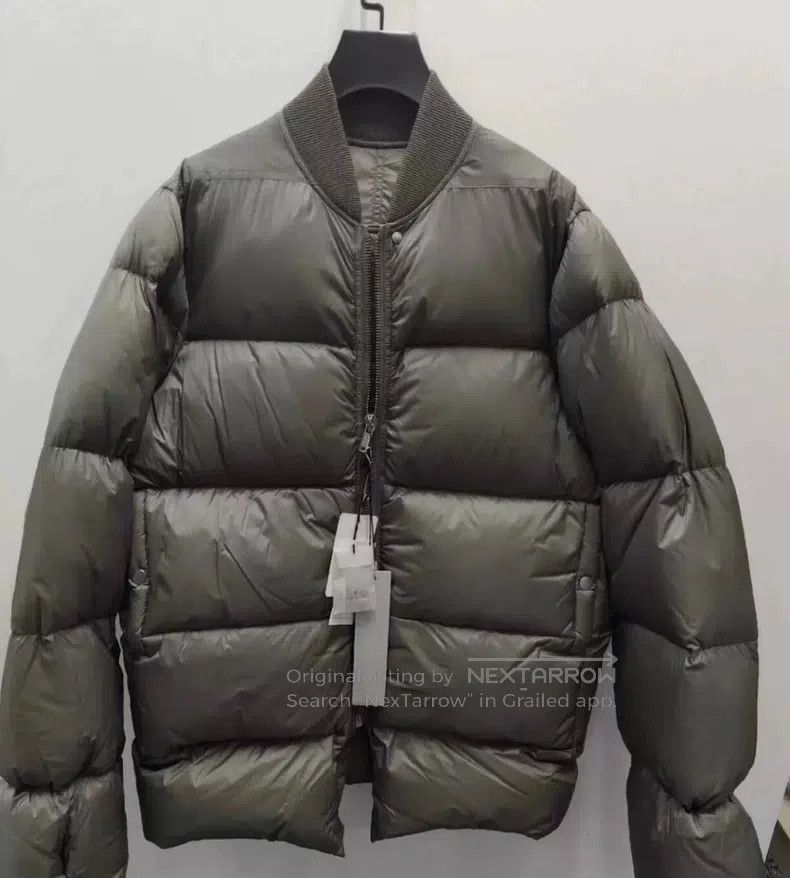 Rick Owens Rick Owens Solid Baseball Neck Loose Green Cotton Flight J Size US XL / EU 56 / 4 - 1 Thumbnail