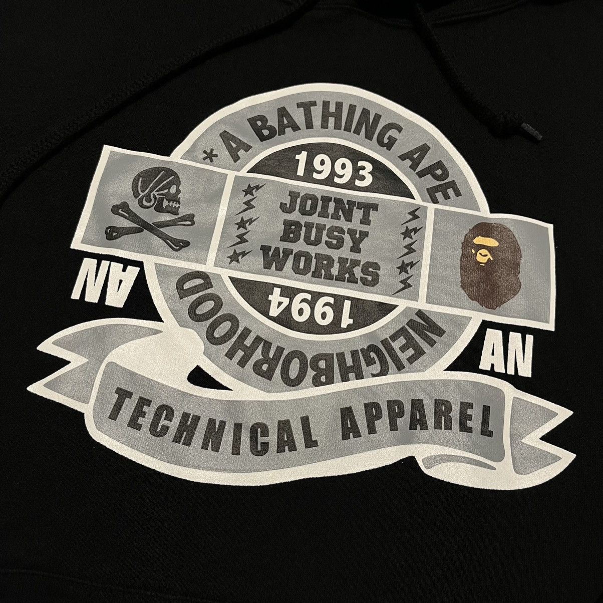 Bape × Neighborhood A Bathing Ape Bape Neighborhood Relaxed Fit Pullover Hoodie Size US XL / EU 56 / 4 - 5 Thumbnail
