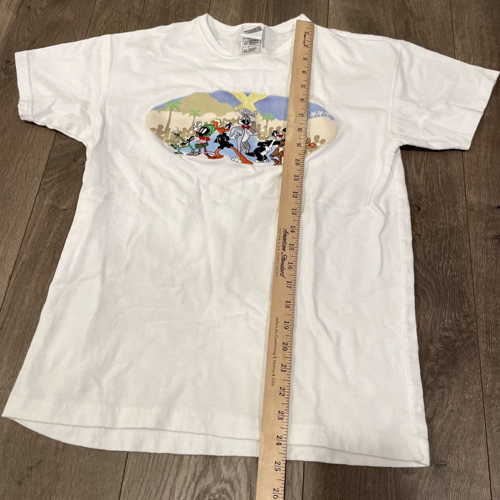Vintage VINTAGE Warner Bros Looney Tunes Embroidered Characters T-Shirt XS White Men Short Sleeve Crew Neck 100% Cotton Embroidered Size US XS / EU 42 / 0 - 2 Thumbnail