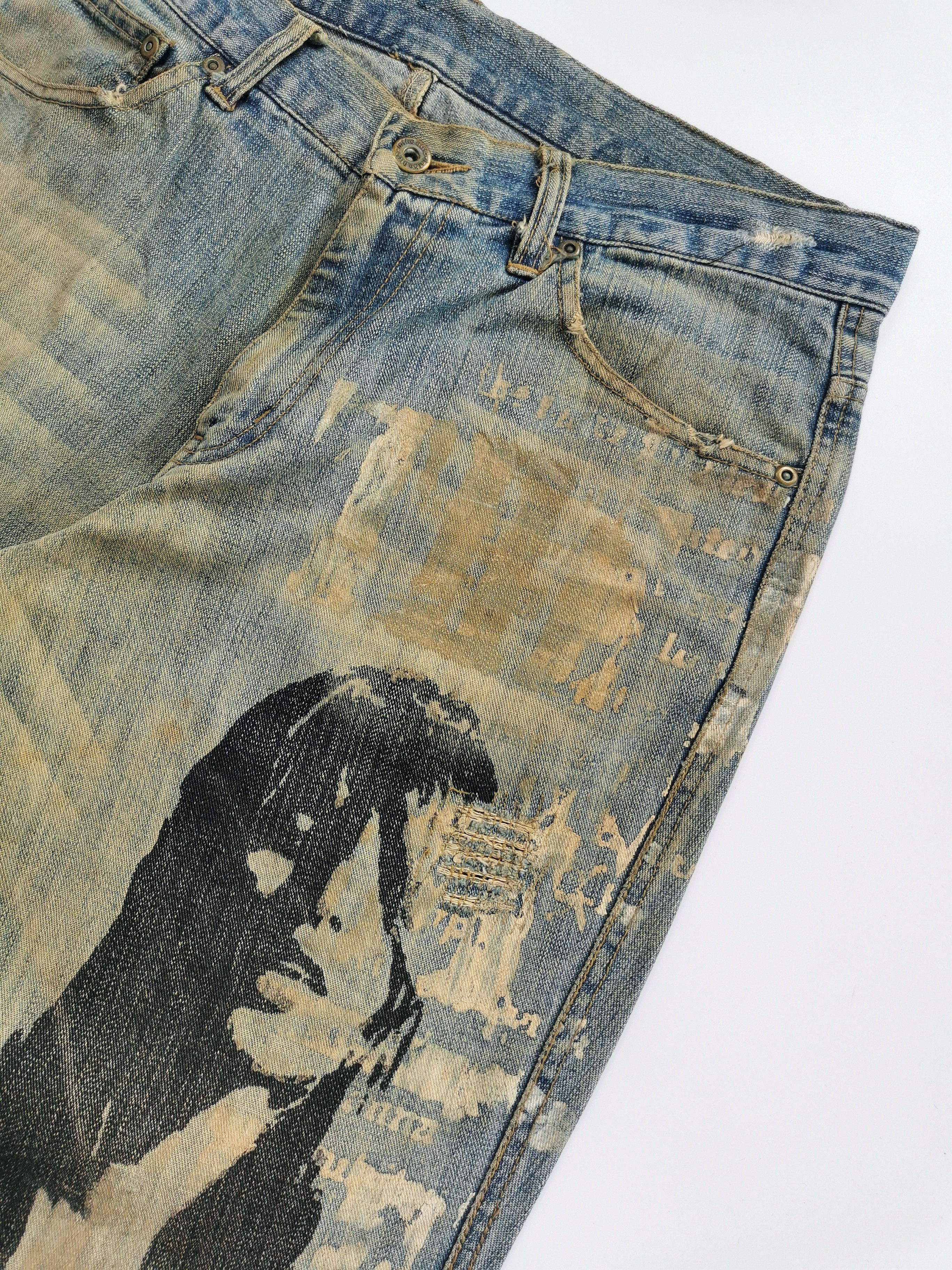 In The Attic In The attic Flared Distressed Poem Jeans Pants Size US 33 - 6 Thumbnail