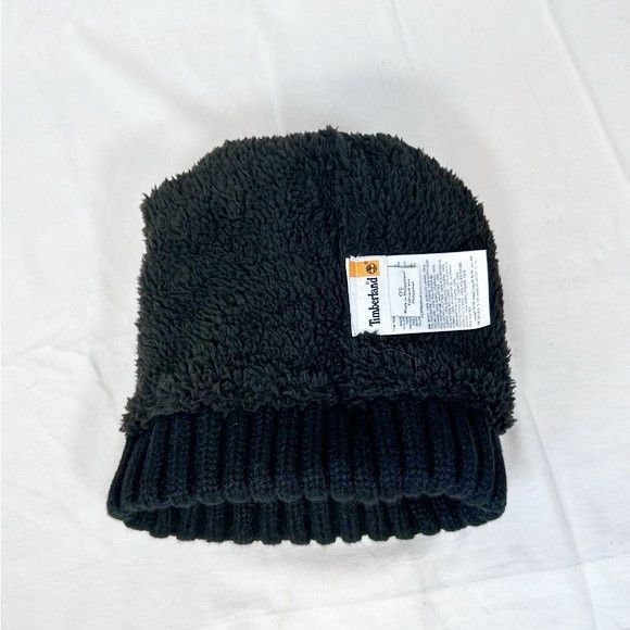 Timberland Timberland Black Fleece Lined Cable Knit Beanie Hat~OS~New Size ONE SIZE - 7 Thumbnail
