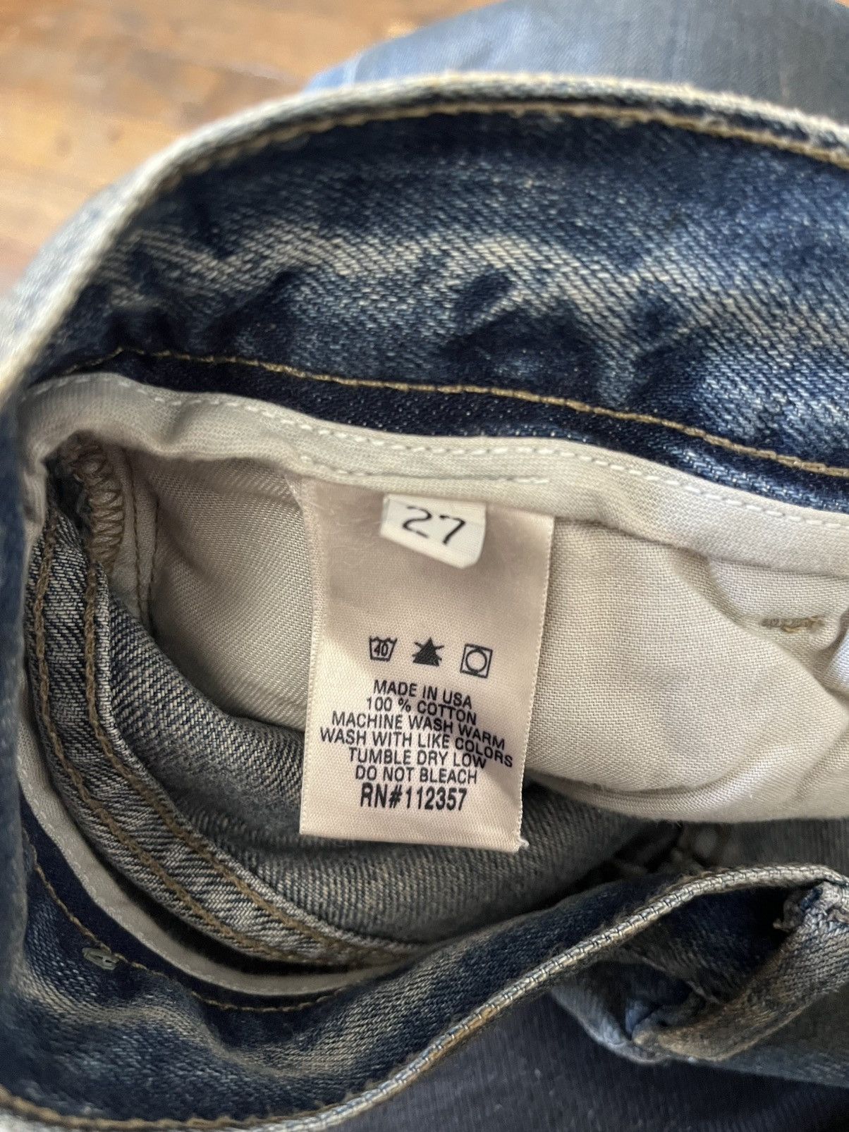 Rick Owens Rick Owens SLAB 2001 Mud Washed Denim Size US 27 - 12 Thumbnail