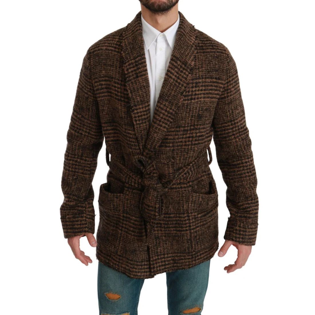 Dolce & Gabbana o1y0125 Wool Coat in Brown Size US M / EU 48-50 / 2 - 1 Thumbnail