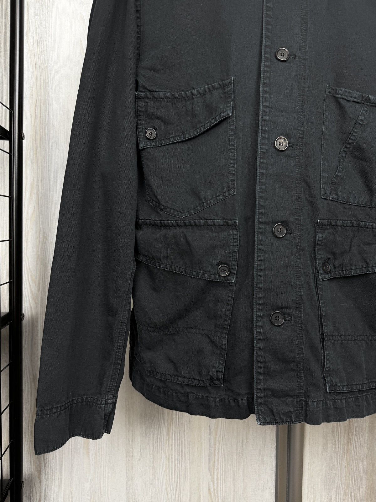 Billy Reid Billy Reid black faded multipocket made in Italy jacket sz S Size US S / EU 44-46 / 1 - 6 Thumbnail